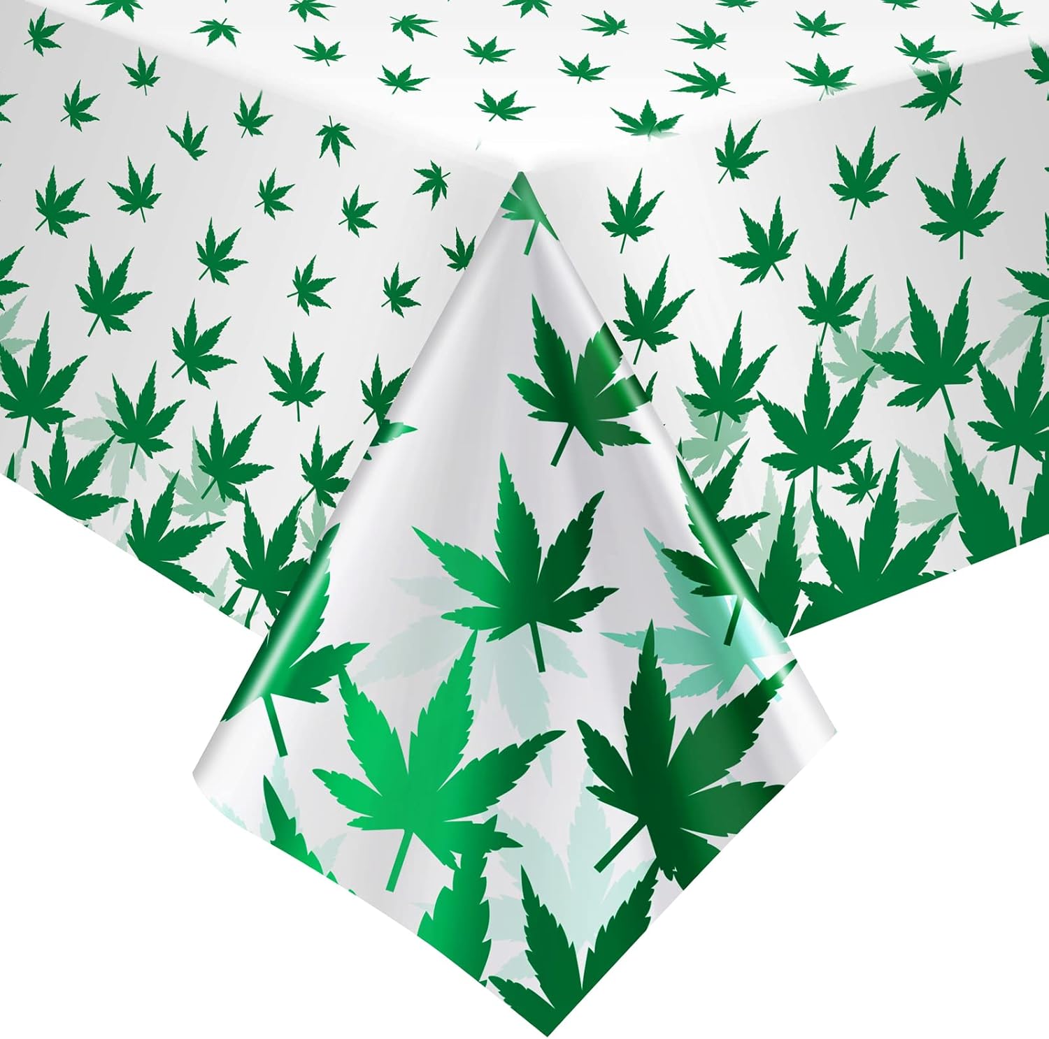 Tegeme Tropical Leaf Table Covers 2 Pack Green 54x108 Inches