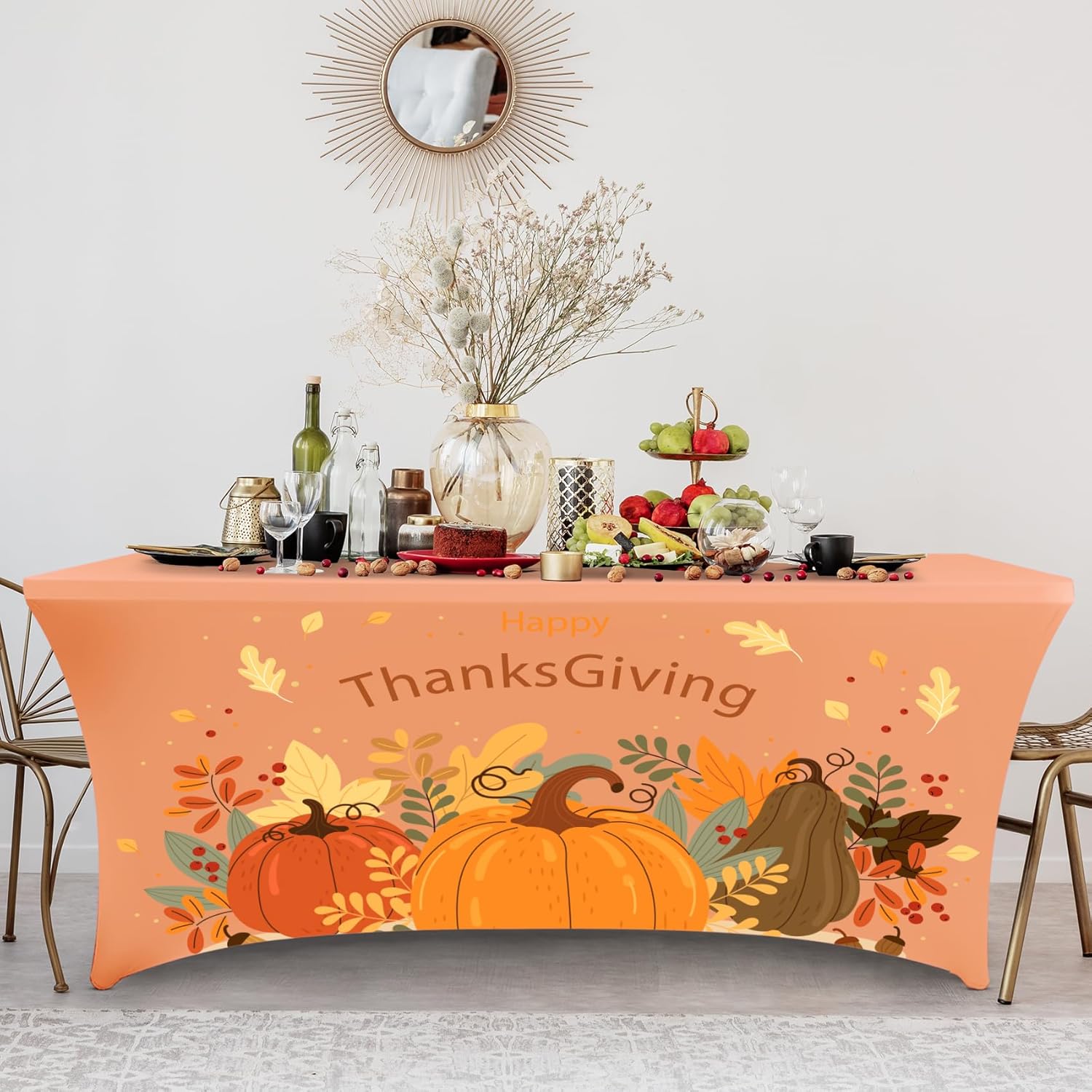 Custom Tablecloth with Business Logo 4FT Rectangular Spandex