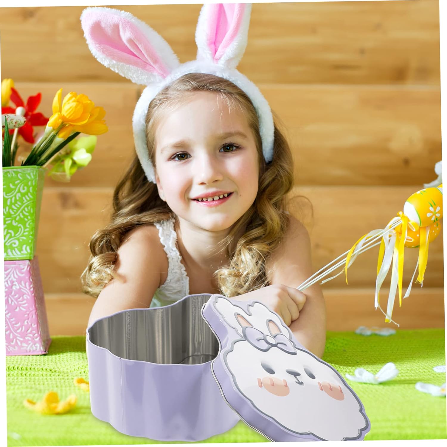 PRETYZOOM Decorative Rabbit Candy Box with Lids for Christmas and Party Favors