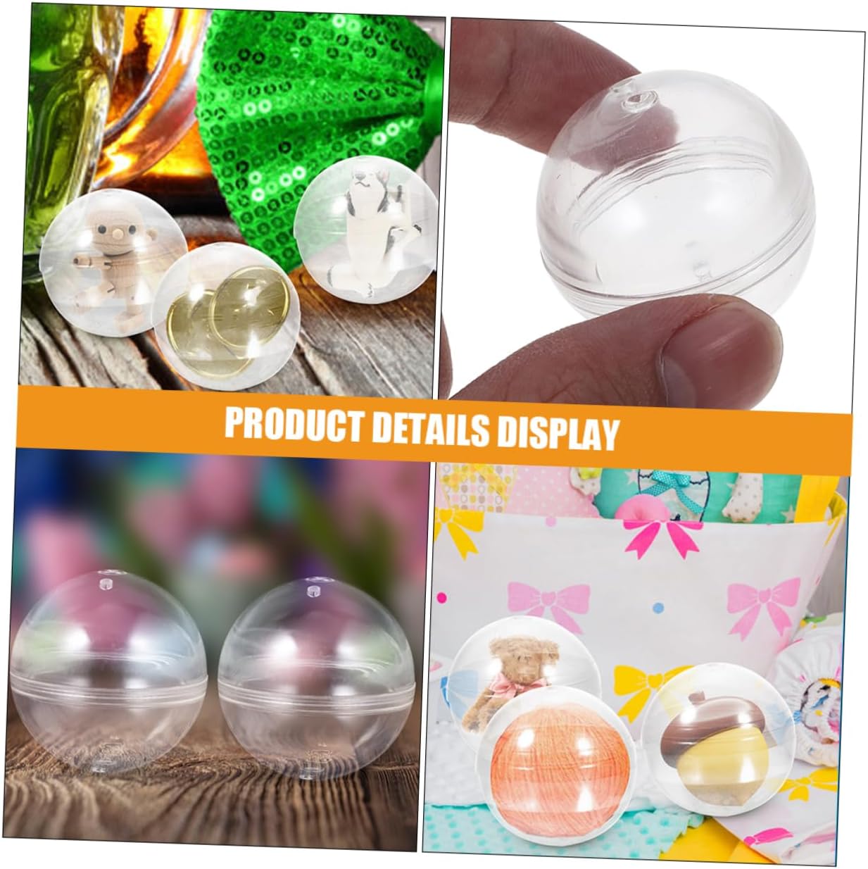 VICASKY 20pcs Round Capsules Candy Server for Parties