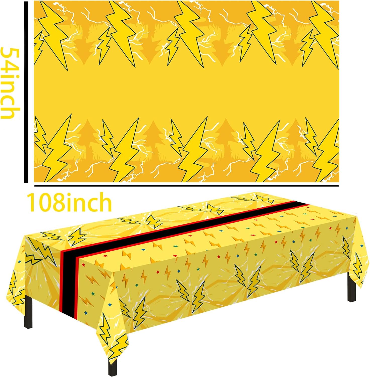 2 Pack Different Birthday Tablecloths 54X108 Inch Decorative