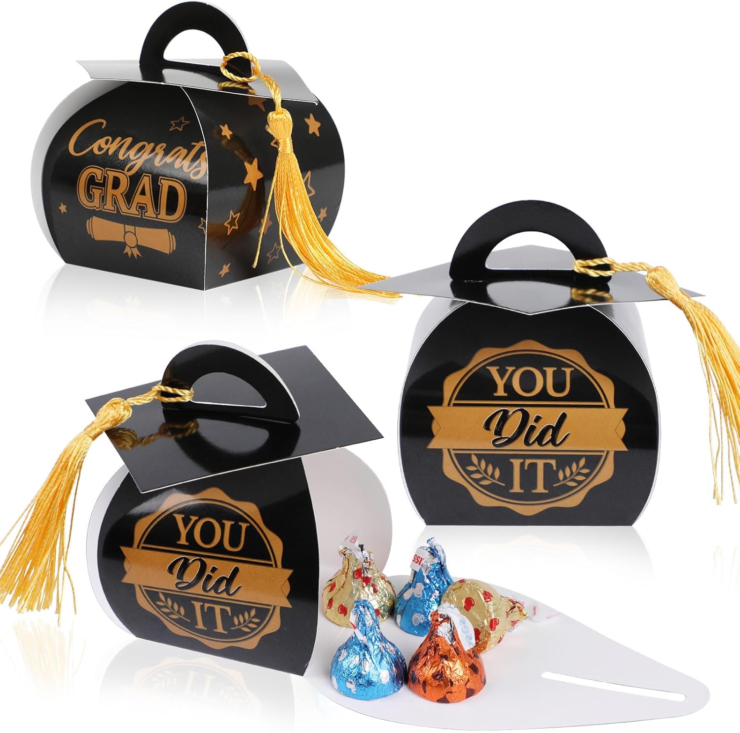 CCINEE 30 Pcs Graduation Cap Candy Box Set