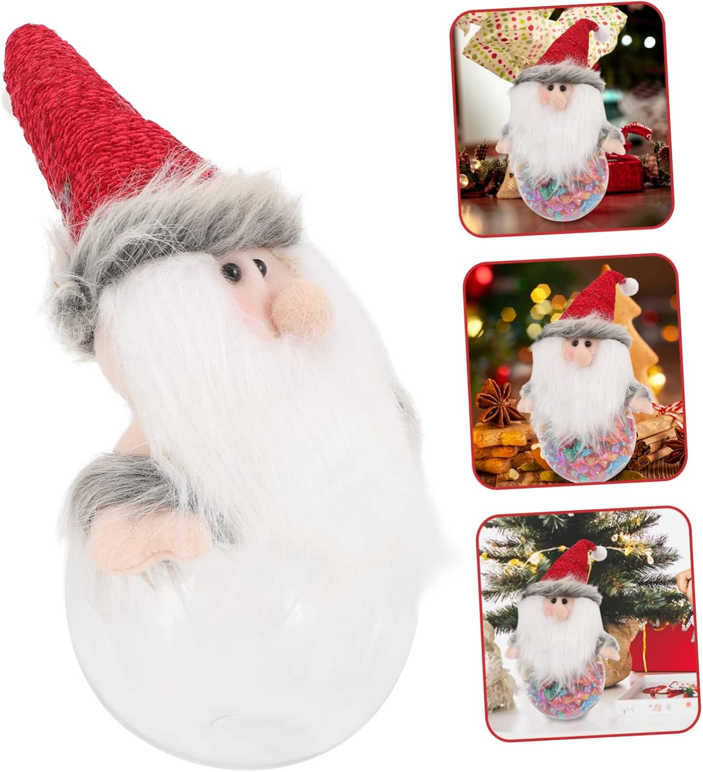 Gadpiparty Christmas Candy Jar with Snowman and Reindeer Design