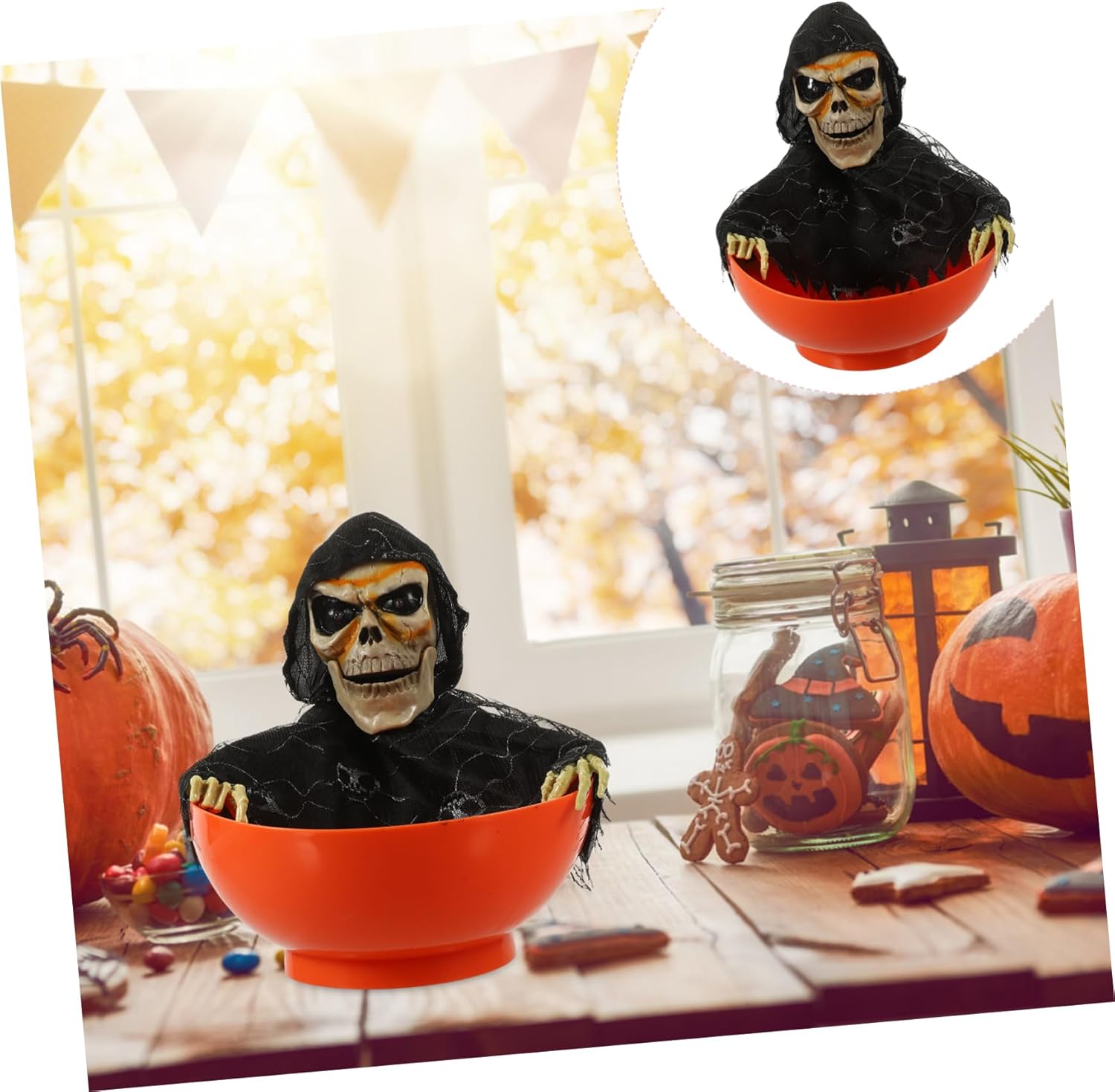 BESPORTBLE Halloween Candy Serving Dish with Light