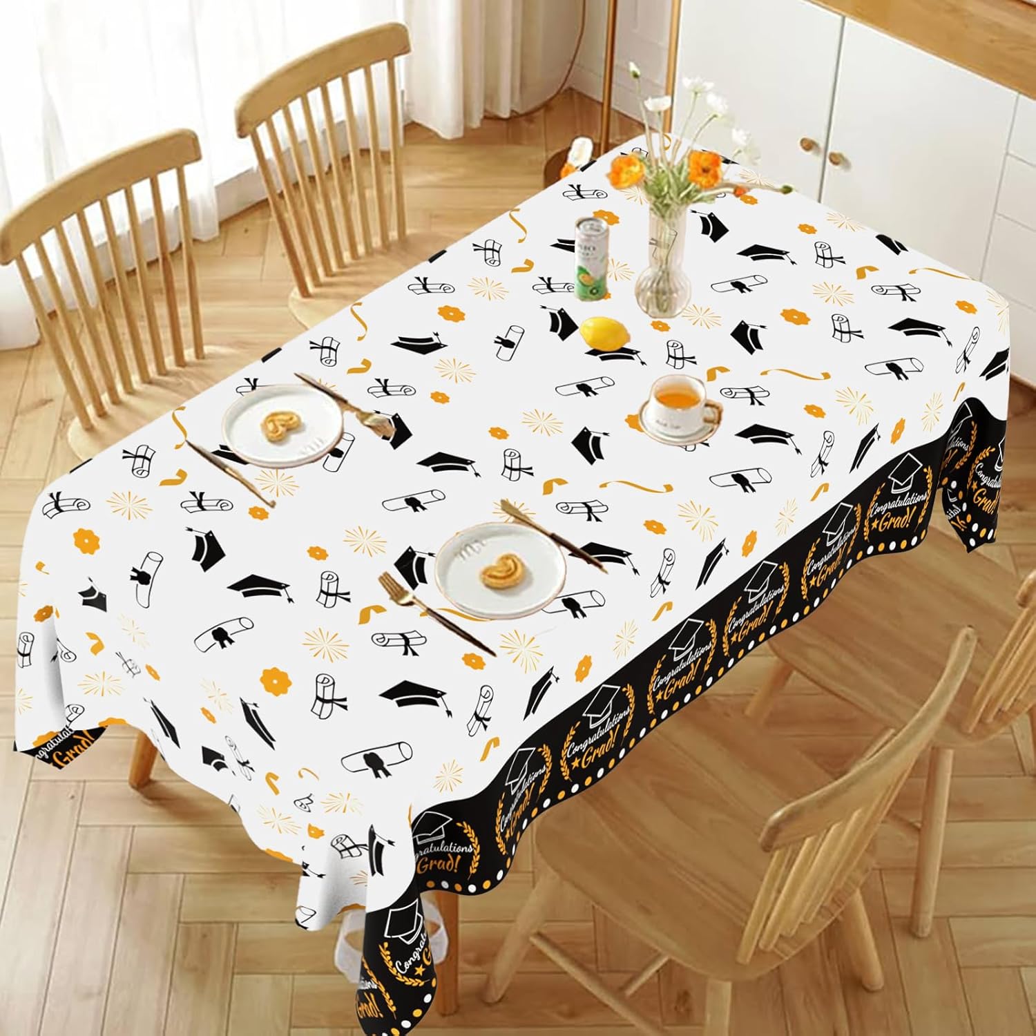 3 pcs Graduation Tablecloth 54x108 Inches