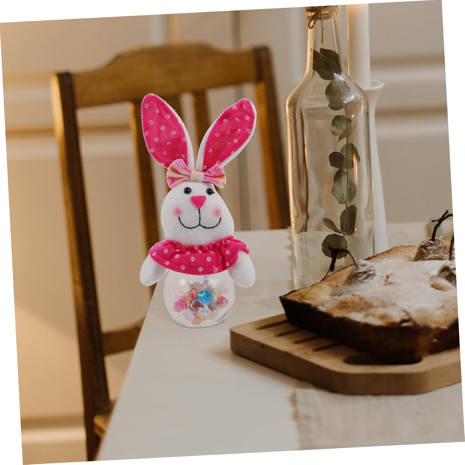 Kisangel Easter Bunny Candy Jar with Airtight Lid