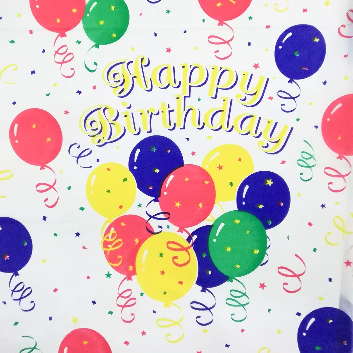 Mulbozy Colorful Balloons Plastic Tablecloth - 2 Pack 108 x 54 Inch