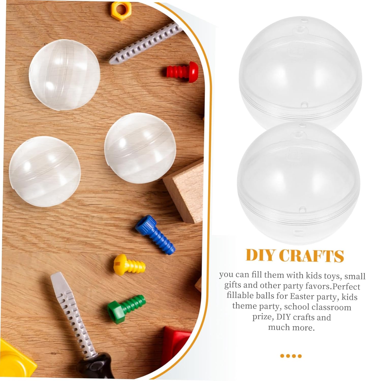 4x4cm Plastic Round Capsules 10pcs Candy Server Vending Machine Fillable Balls