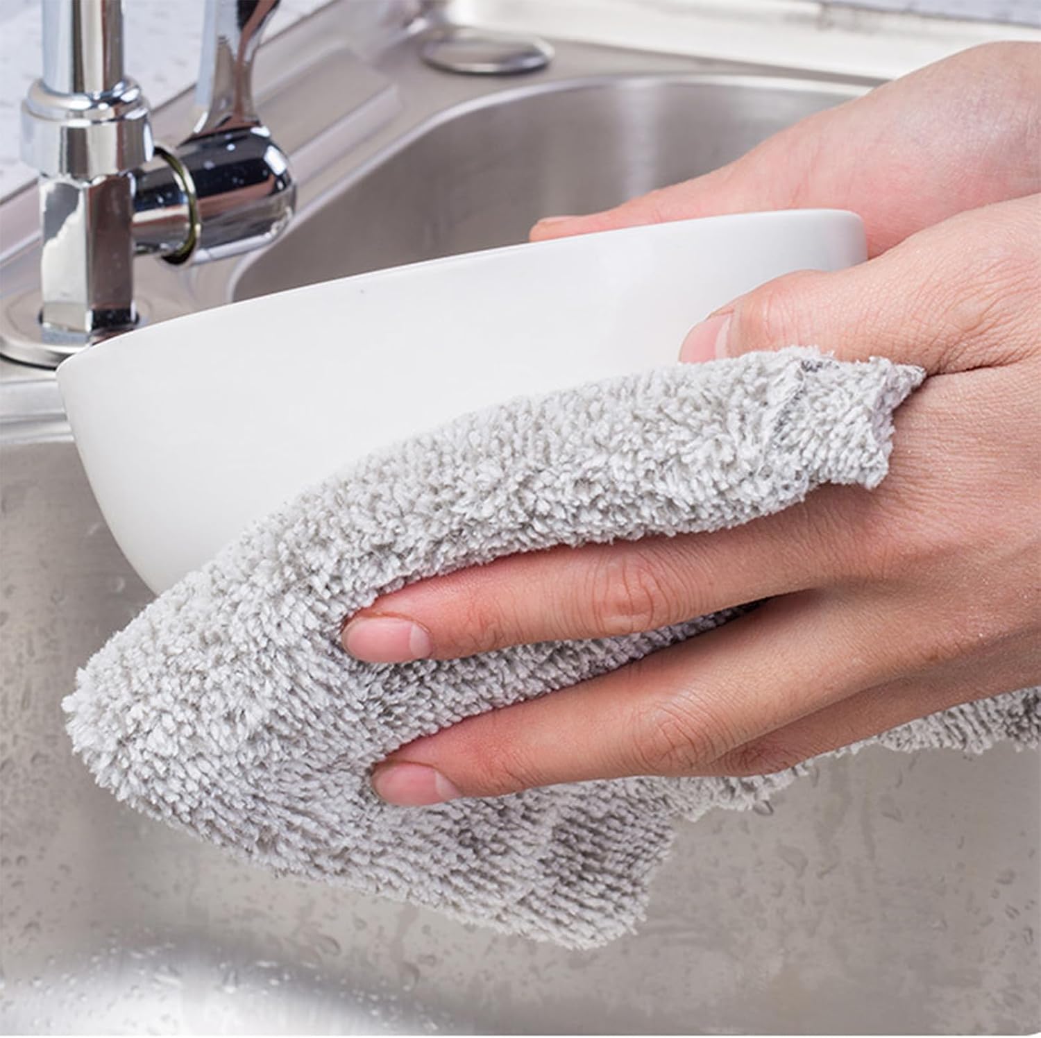 20 Pack Super Soft Dish Cloths 10x10 Coral Velvet Microfiber