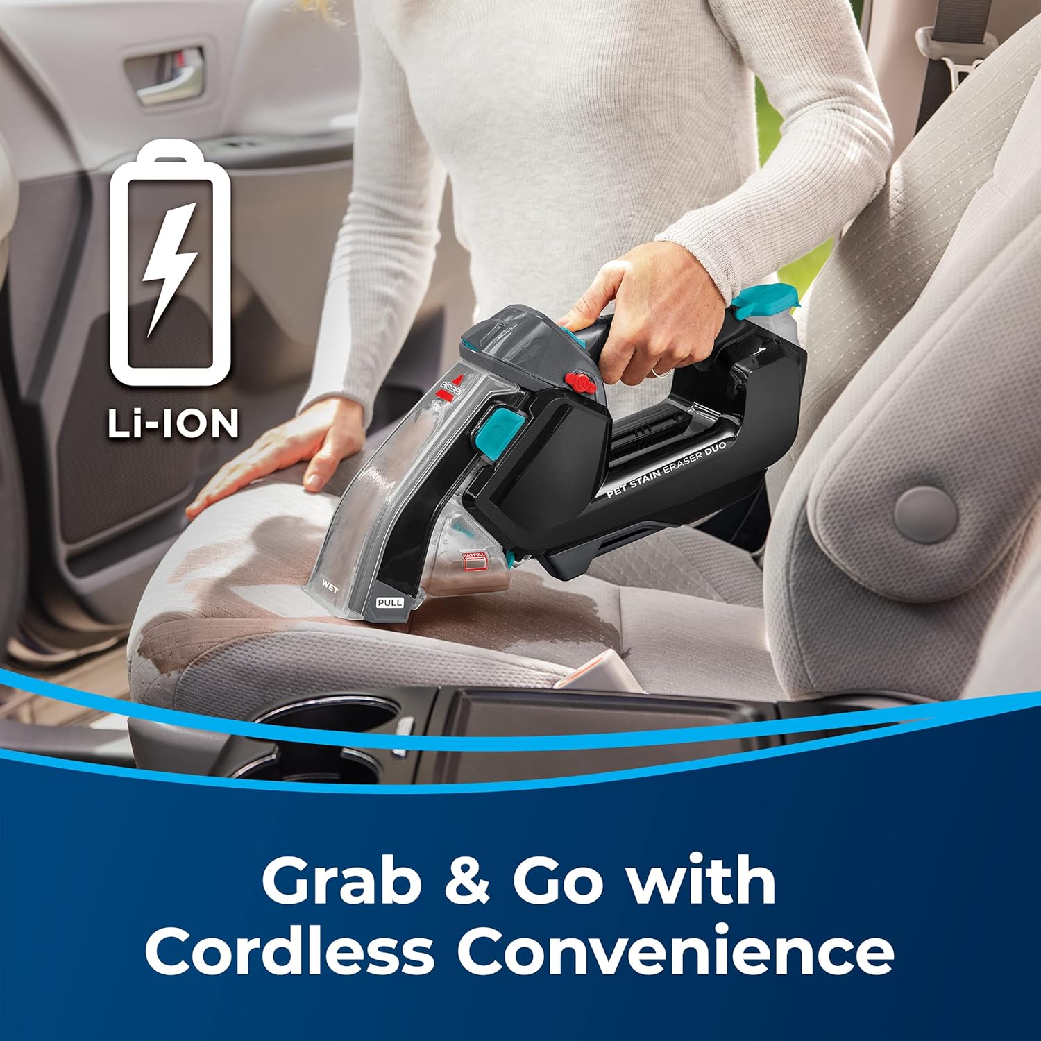 Bissell Stain Eraser Duo Cordless Portable Deep Cleaner and Hand Vacuum