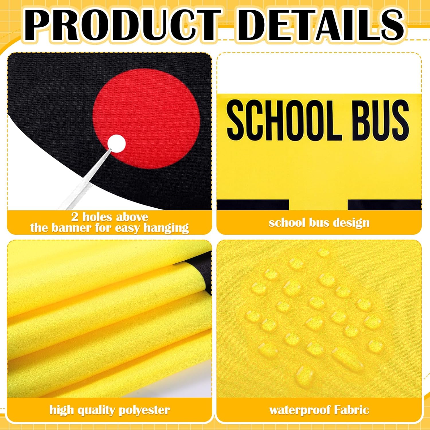 Oudain School Bus Party Decorations Set