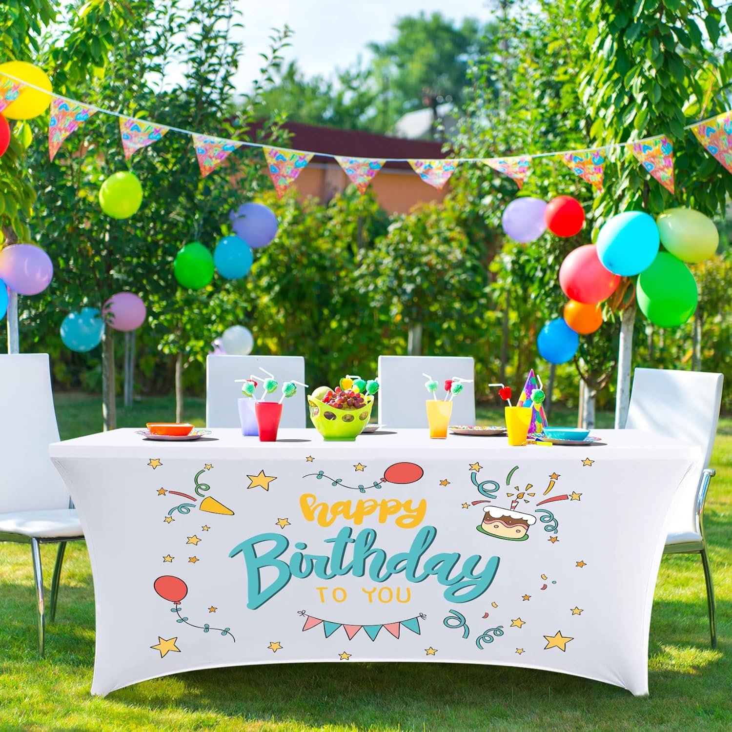 Custom Tablecloth with Business Logo 4FT Rectangular Spandex