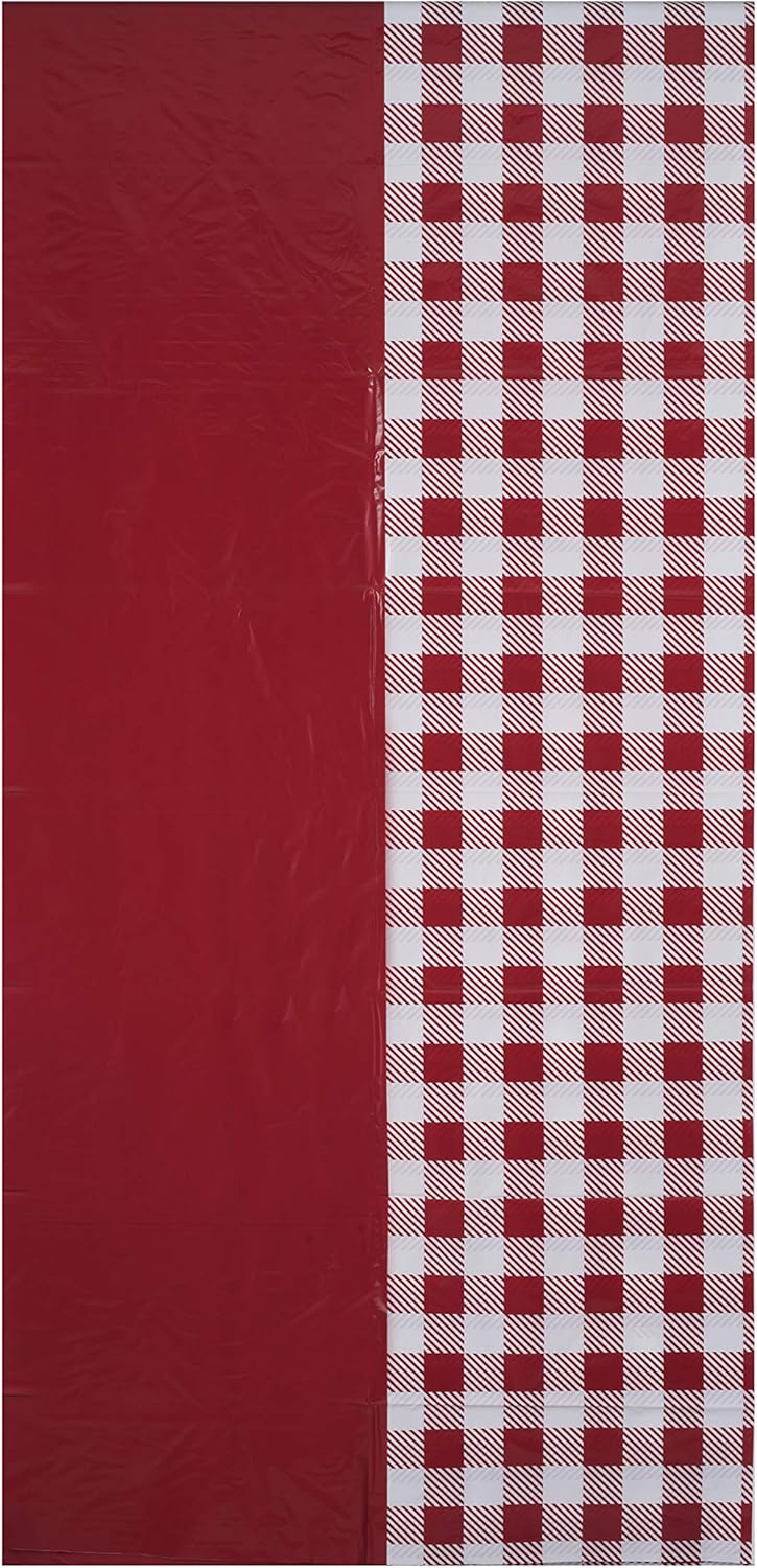 Hammont Checkered Tablecloth Red White Gingham Table Cover 4 Pack