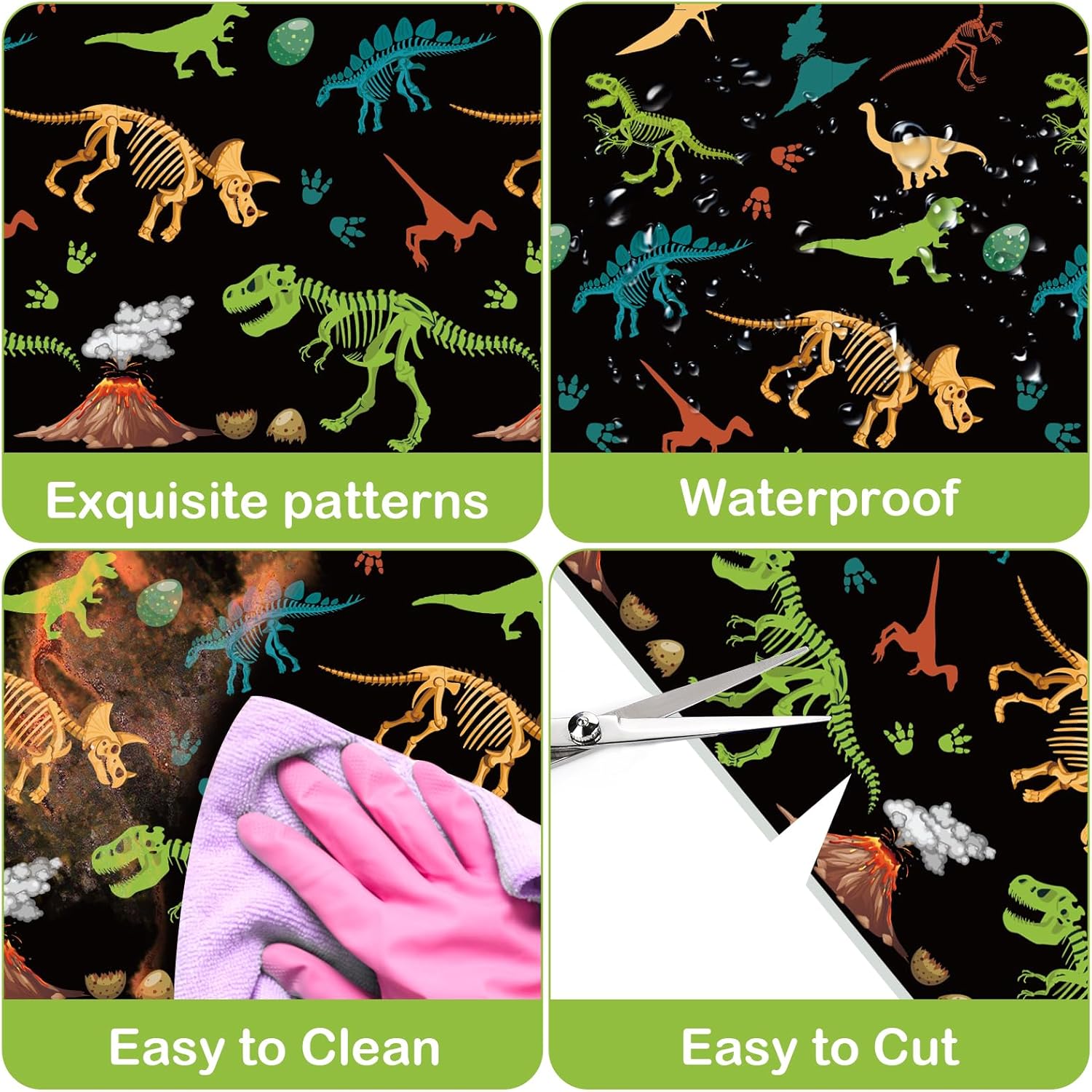 2 Pack Dinosaur Tablecloth 54x108 Inch Waterproof Dino Party Cover for Kids Boy Birthday Decorations