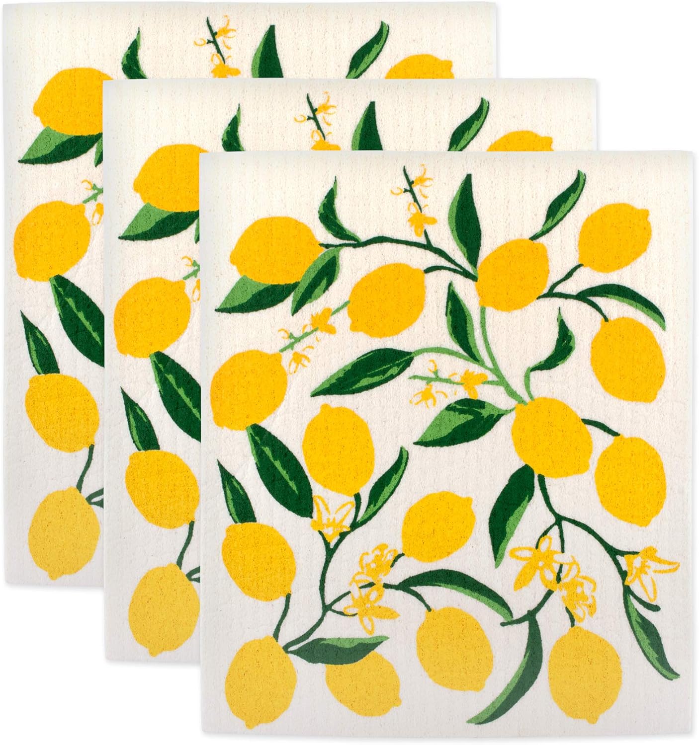 DII Swedish Dishcloths 3 Pack Lemons 775x675