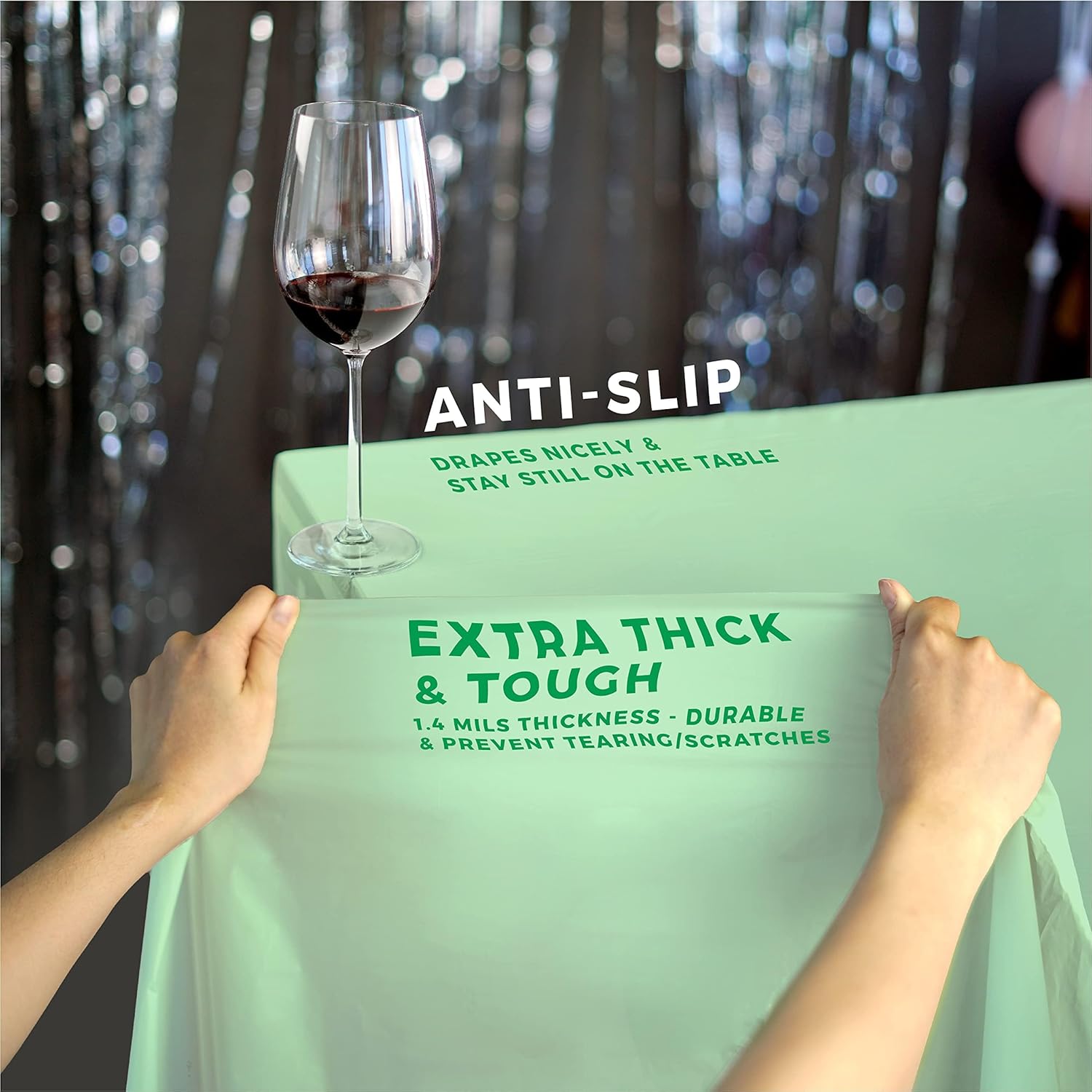 ANECO 100 Compostable Tablecloths for Rectangle Tables 54x108 3 Count