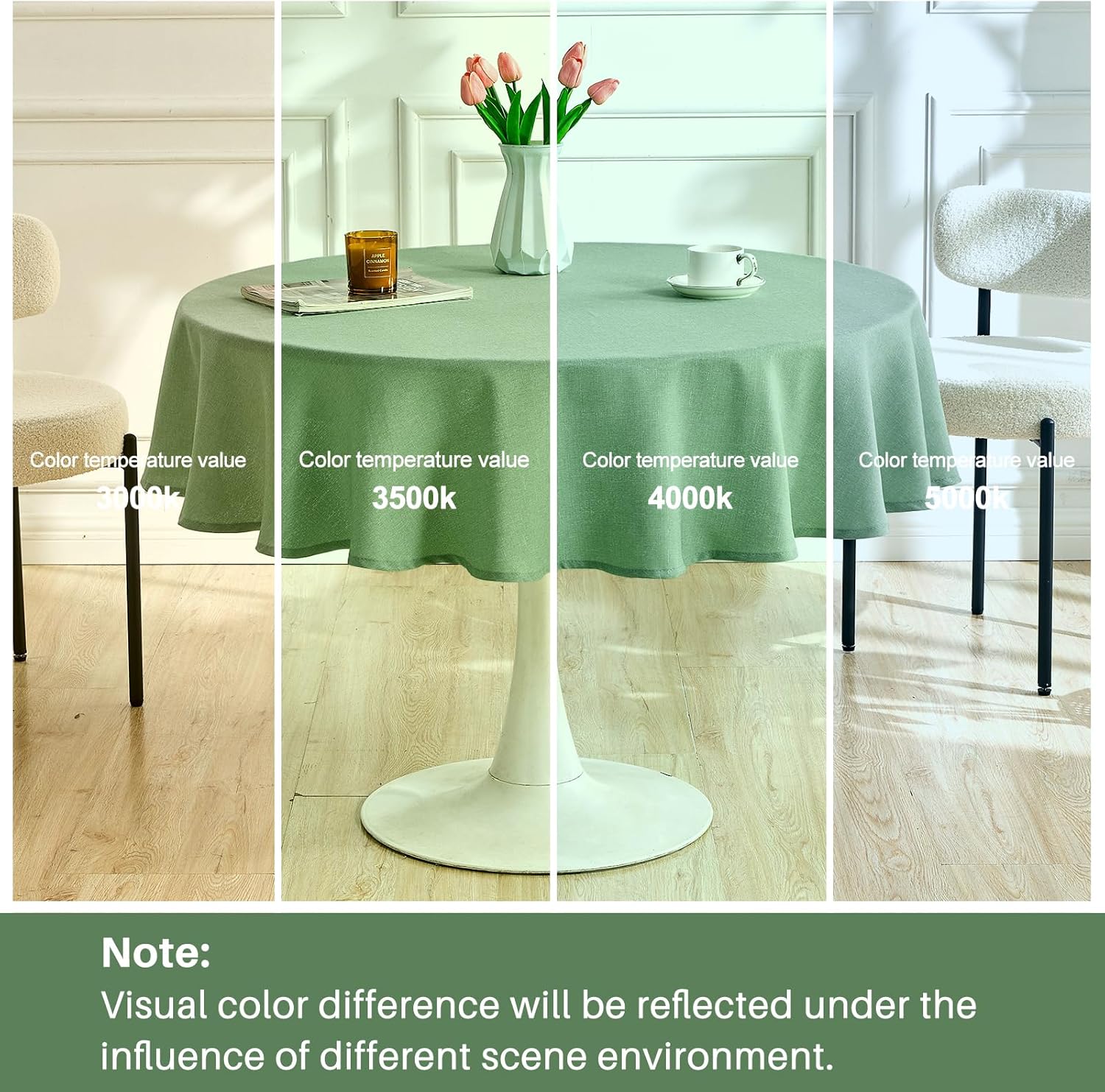 Textured 50 Inch Round Tablecloth - Waterproof Wipeable