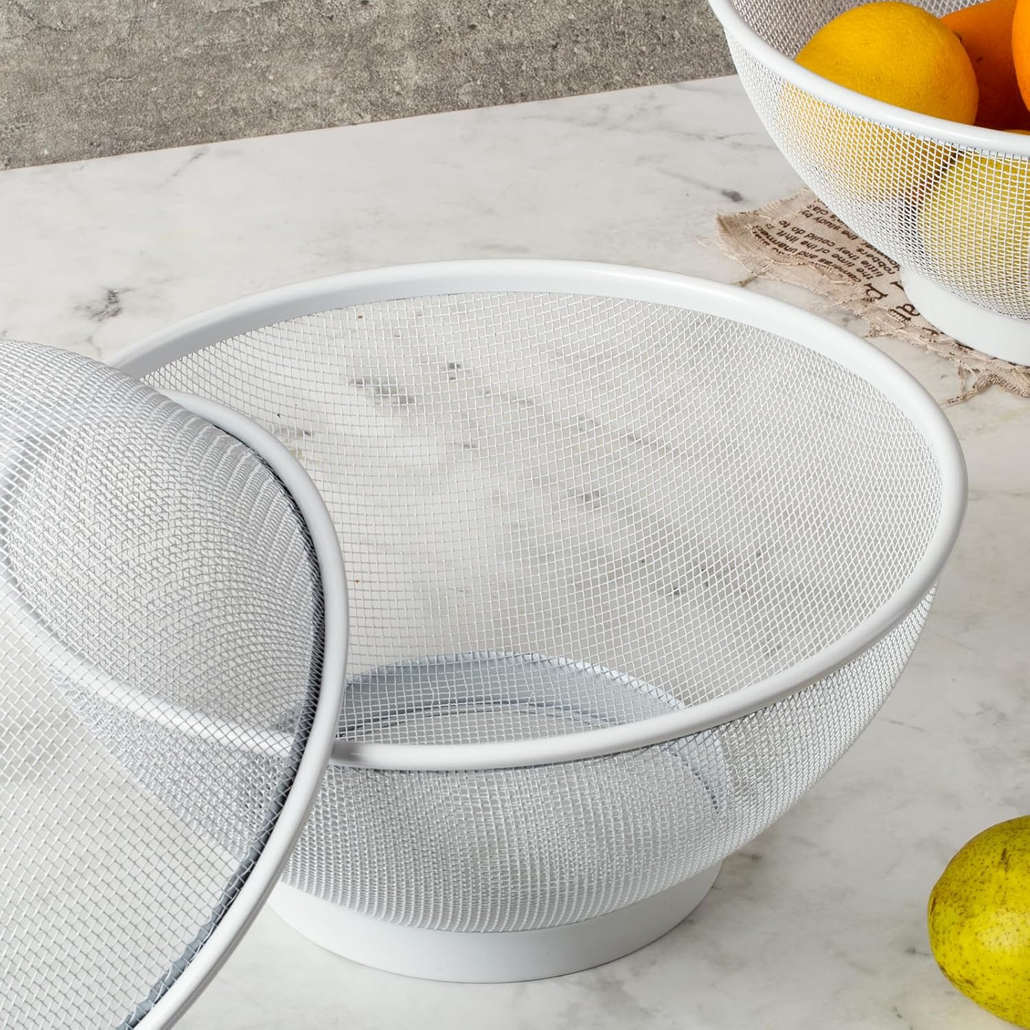 Toutrop 2Pcs Large Capacity Mesh Fruit Basket with Lid