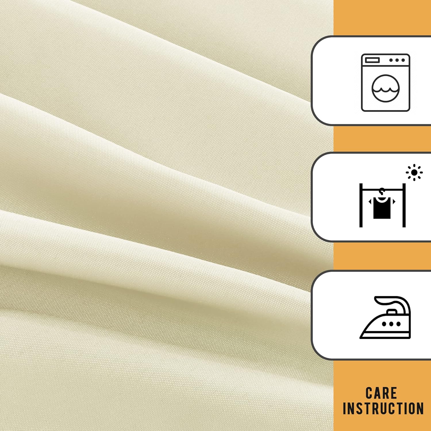Obstal 2 Pack Table Covers for 4 Foot Rectangle Tables - Cream