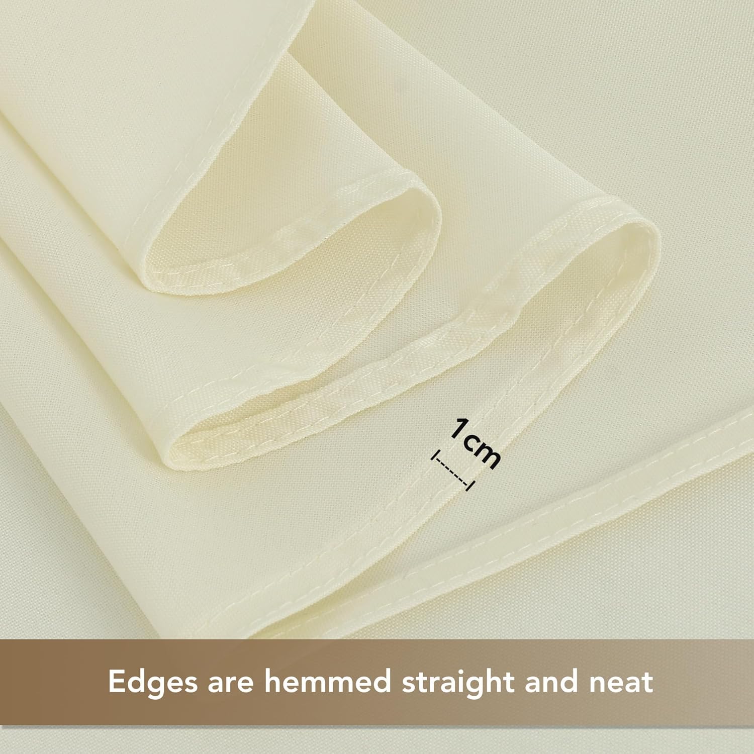 Sancua 6 Pack Rectangle Tablecloths for 4ft Tables 60x84 Inch Beige Washable Table Cover