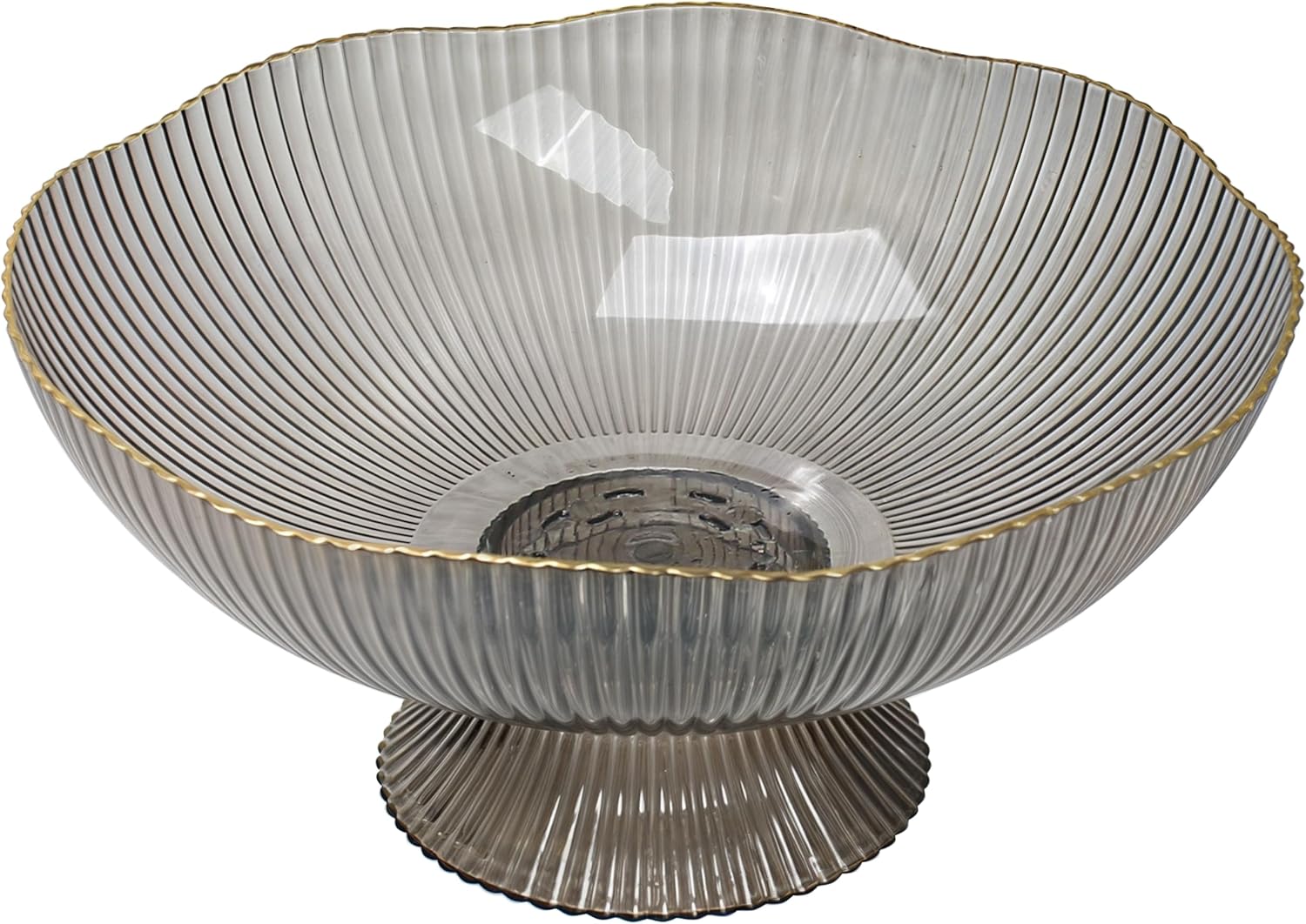 Marsrut Grey Plastic Vintage Fruit Bowl Storage Basket