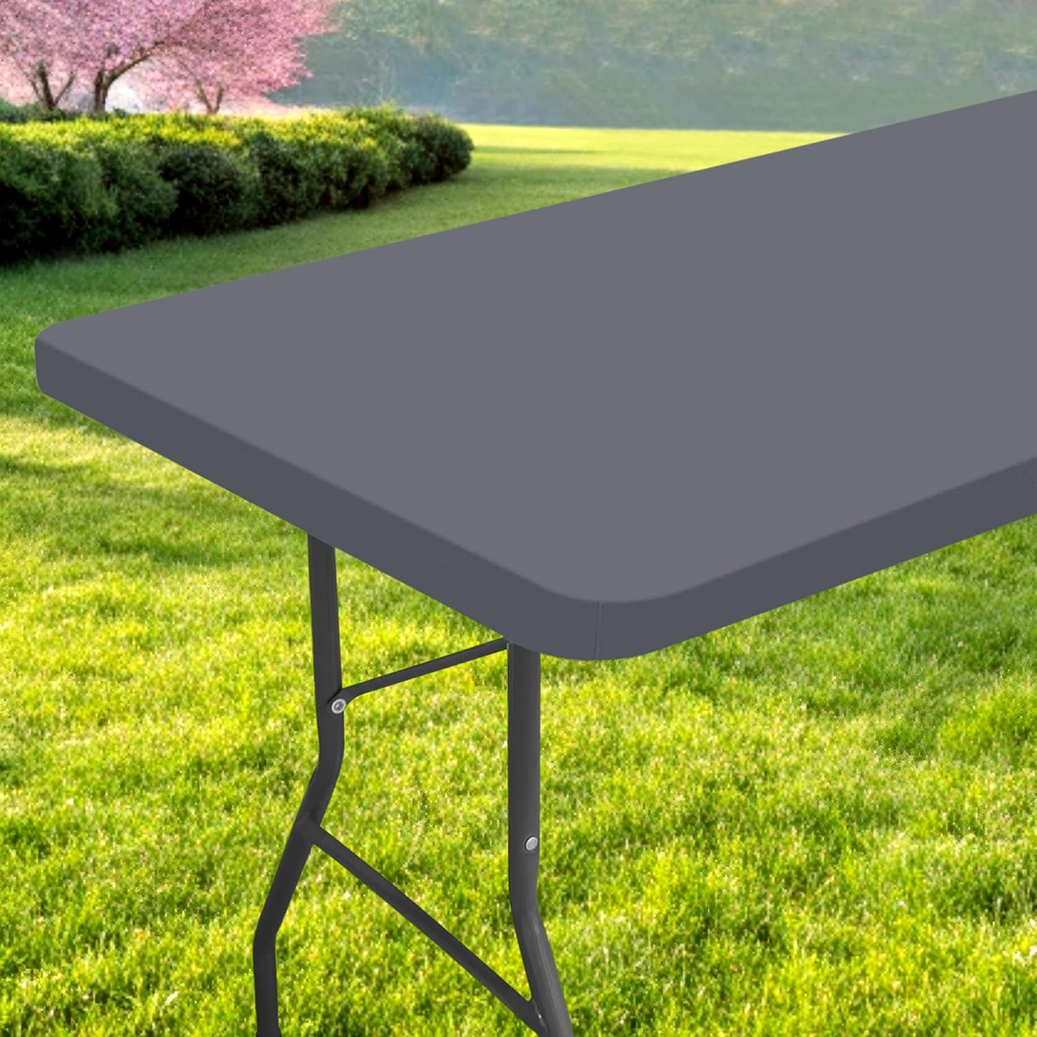 Spotjoy Rectangle Tablecloth Waterproof 30x72 for 6 Foot Folding Tables