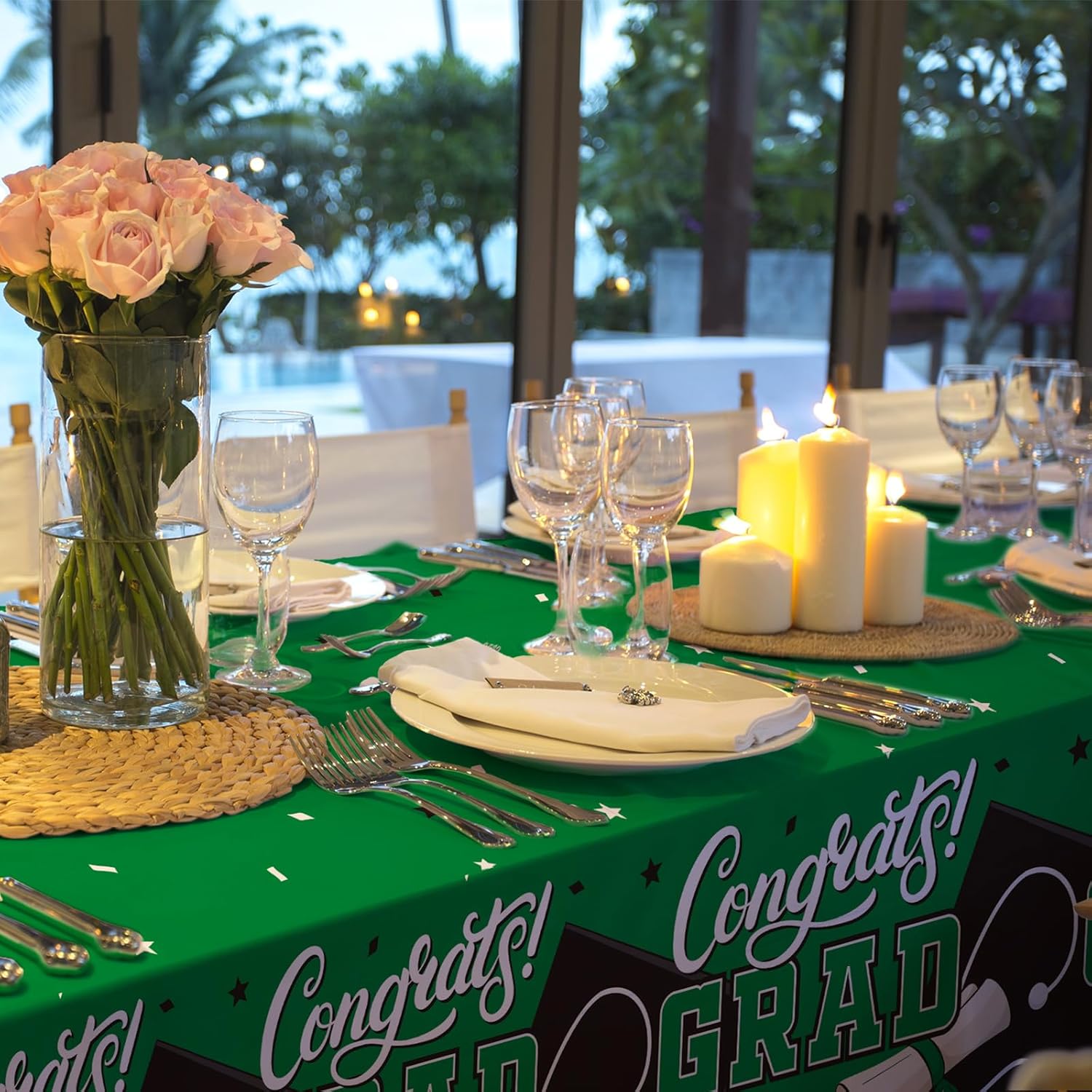Gatherfun 2025 Graduation Decor 2 Pcs Table Covers