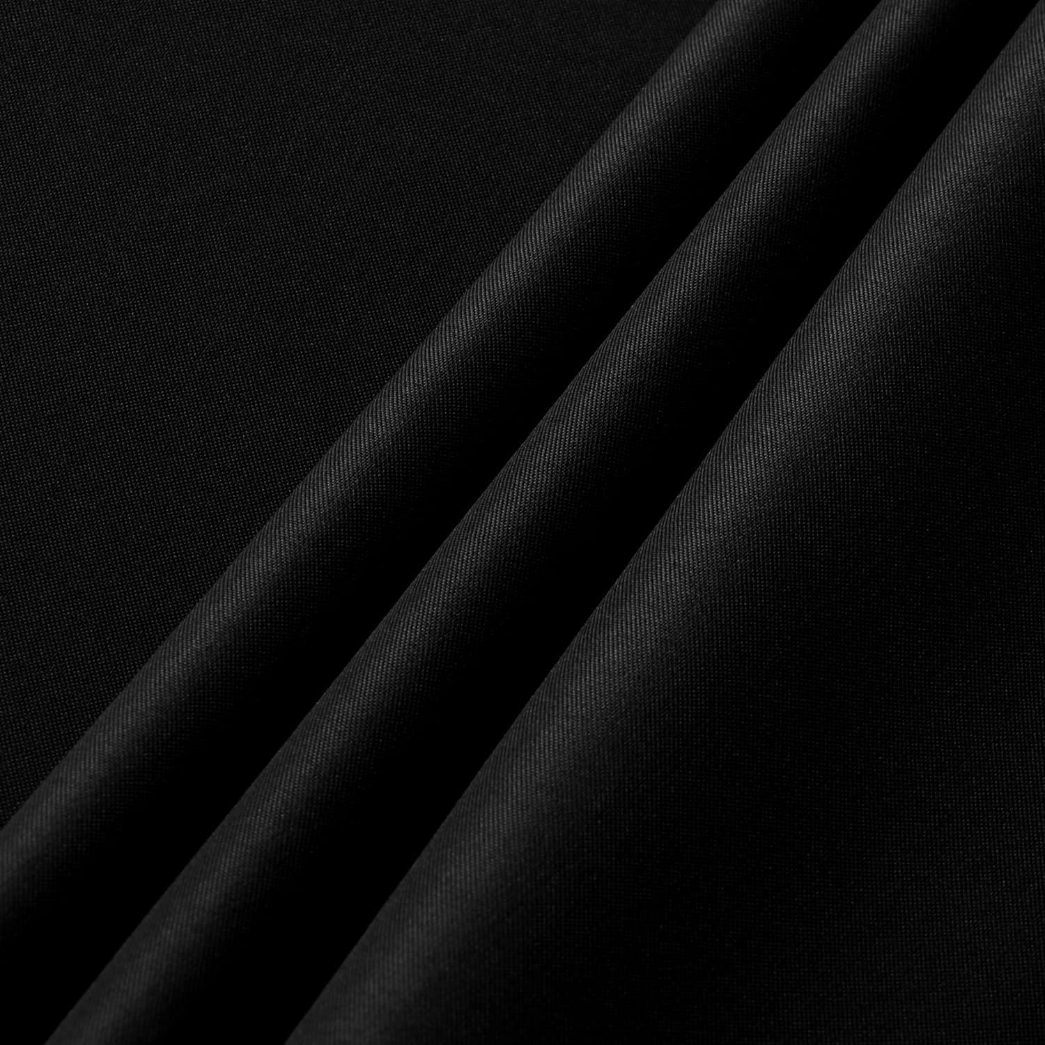 Sancua 2 Pack Black Tablecloth 60x84 Inch Rectangle 4 Feet Table Cover