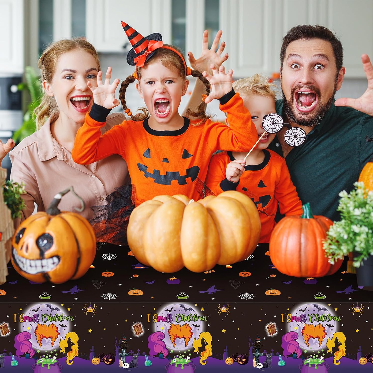3 Pack Hocus Pocus Halloween Tablecloths 108x54 Inch