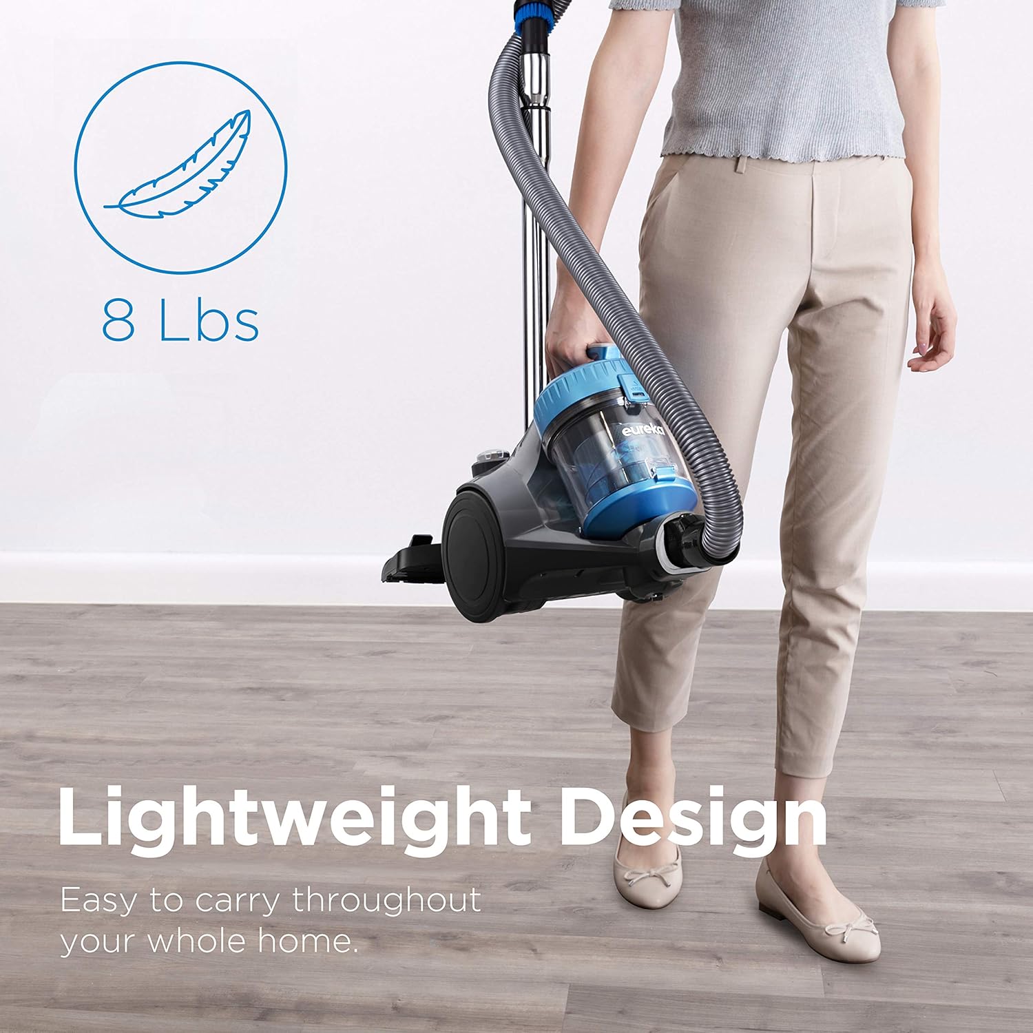 Eureka WhirlWind 25L Bagless Canister Vacuum Cleaner Blue