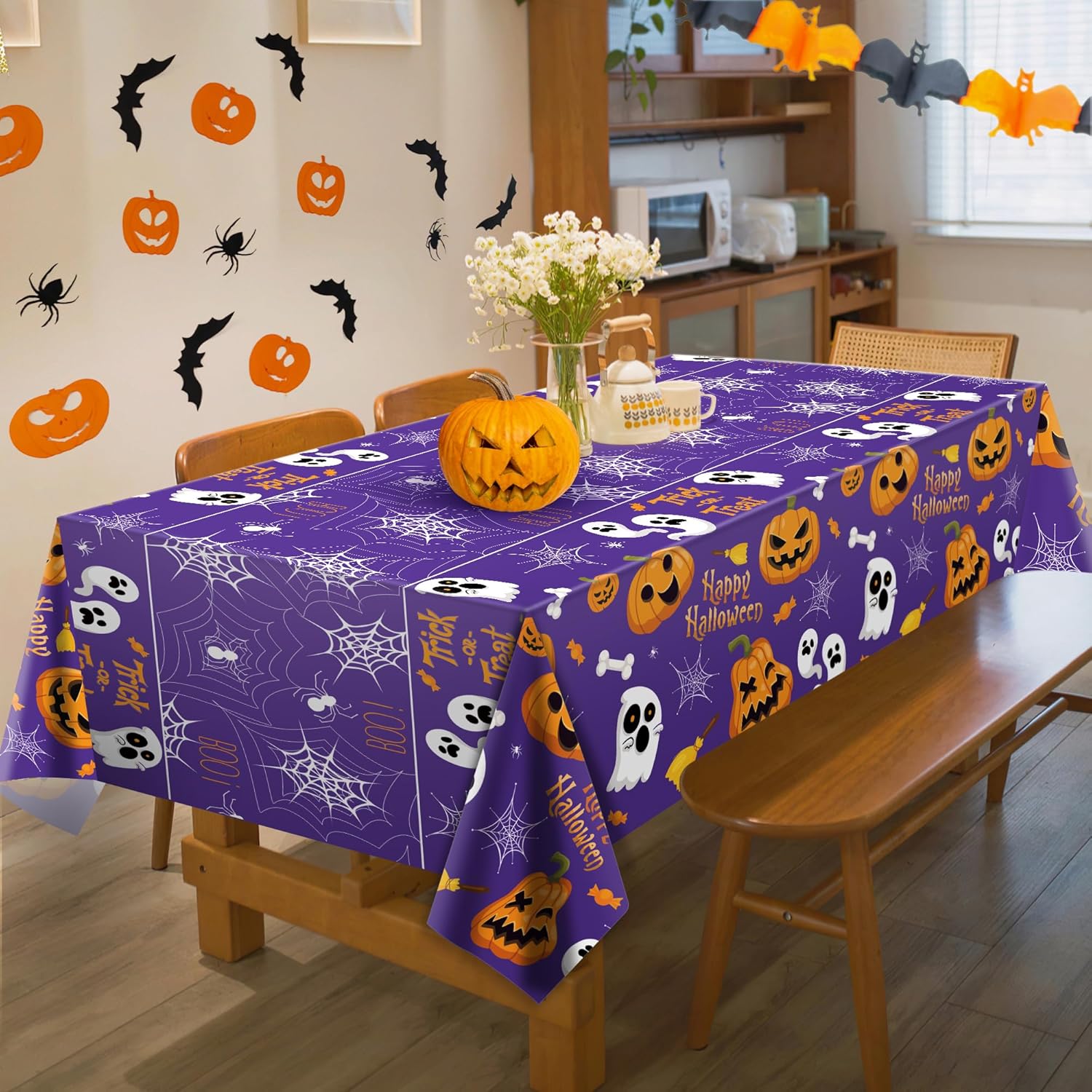 OHOME Halloween Tablecloth Set 2 Pack