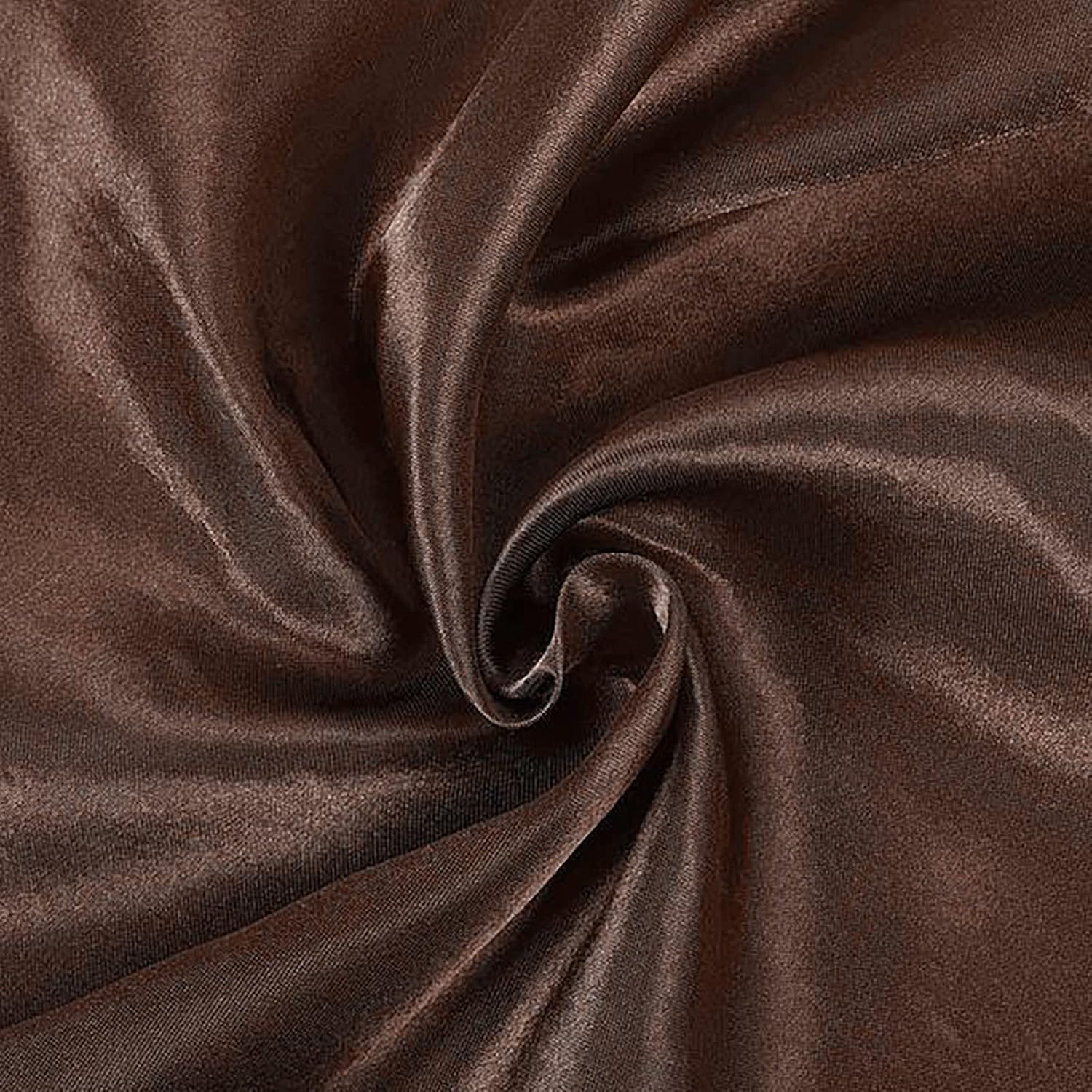 5 pcs 72x72 inch Chocolate Brown Satin Tablecloth Overlays for Events