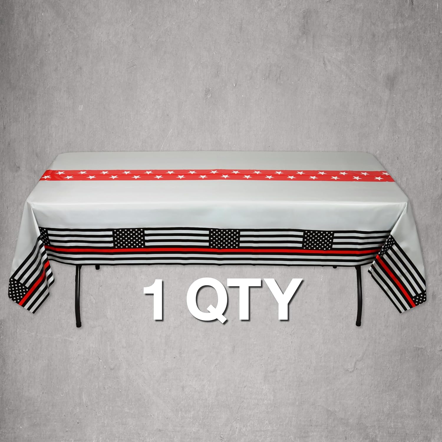 Havercamp Firefighter Tablecover 108x54in Red Line Decor