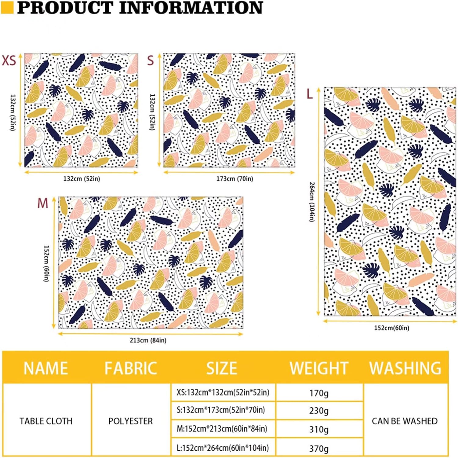 Black Grey Heavy Duty Tablecover Protector 52x52 Inch Rectangle for Kitchen Dining Parties