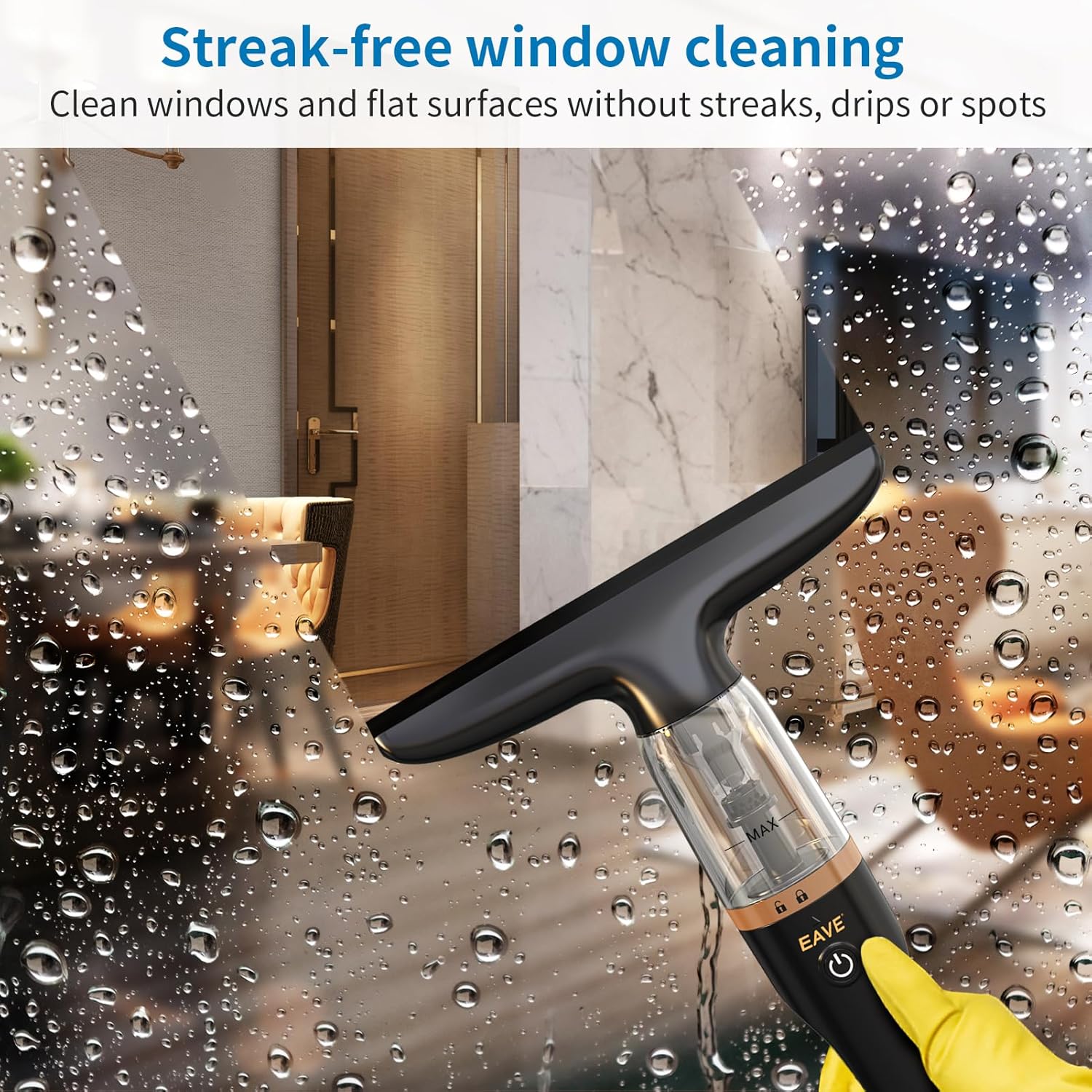 Eave Rechargeable Window Vacuum Squeegee Set