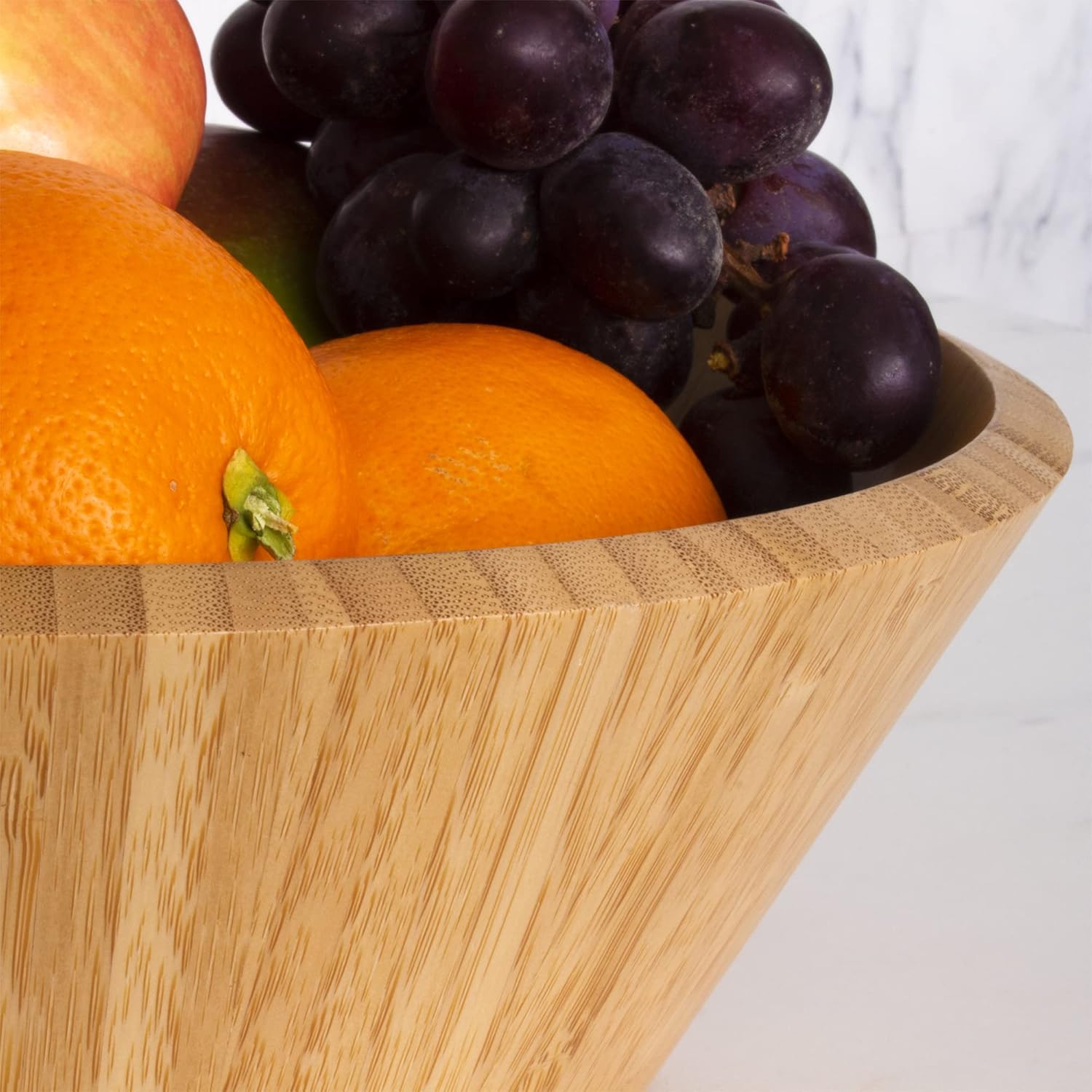 Totally Bamboo Fruit Basket Bowl with Banana Holder Hook