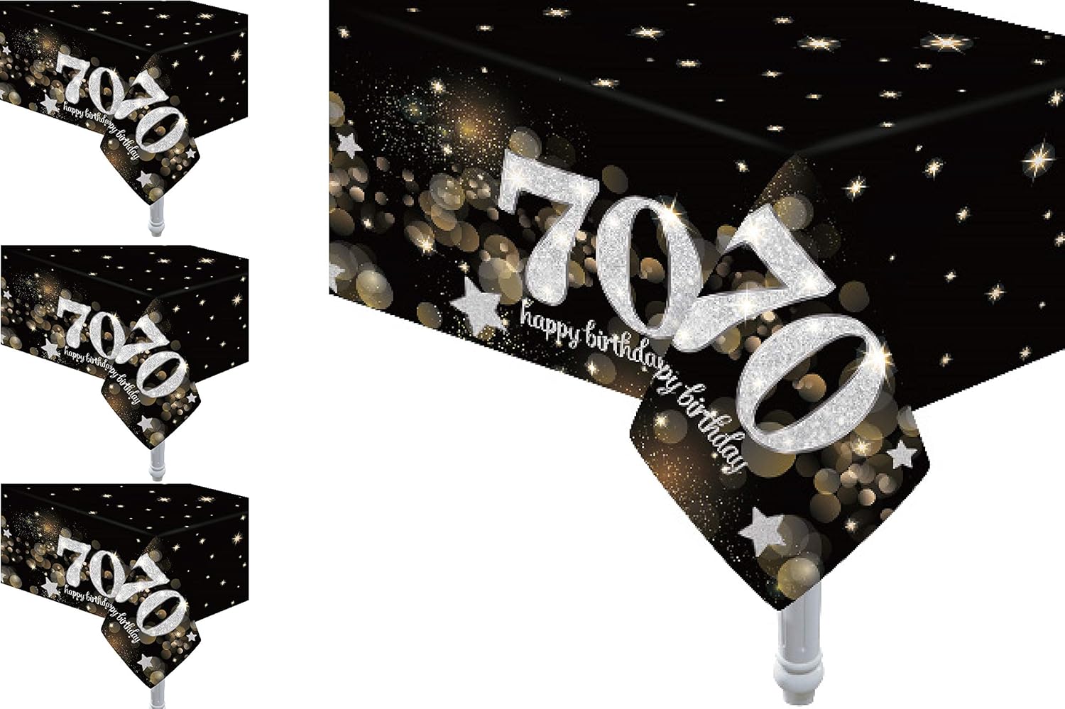 Oojami 70th Birthday Table Covers Set of 4