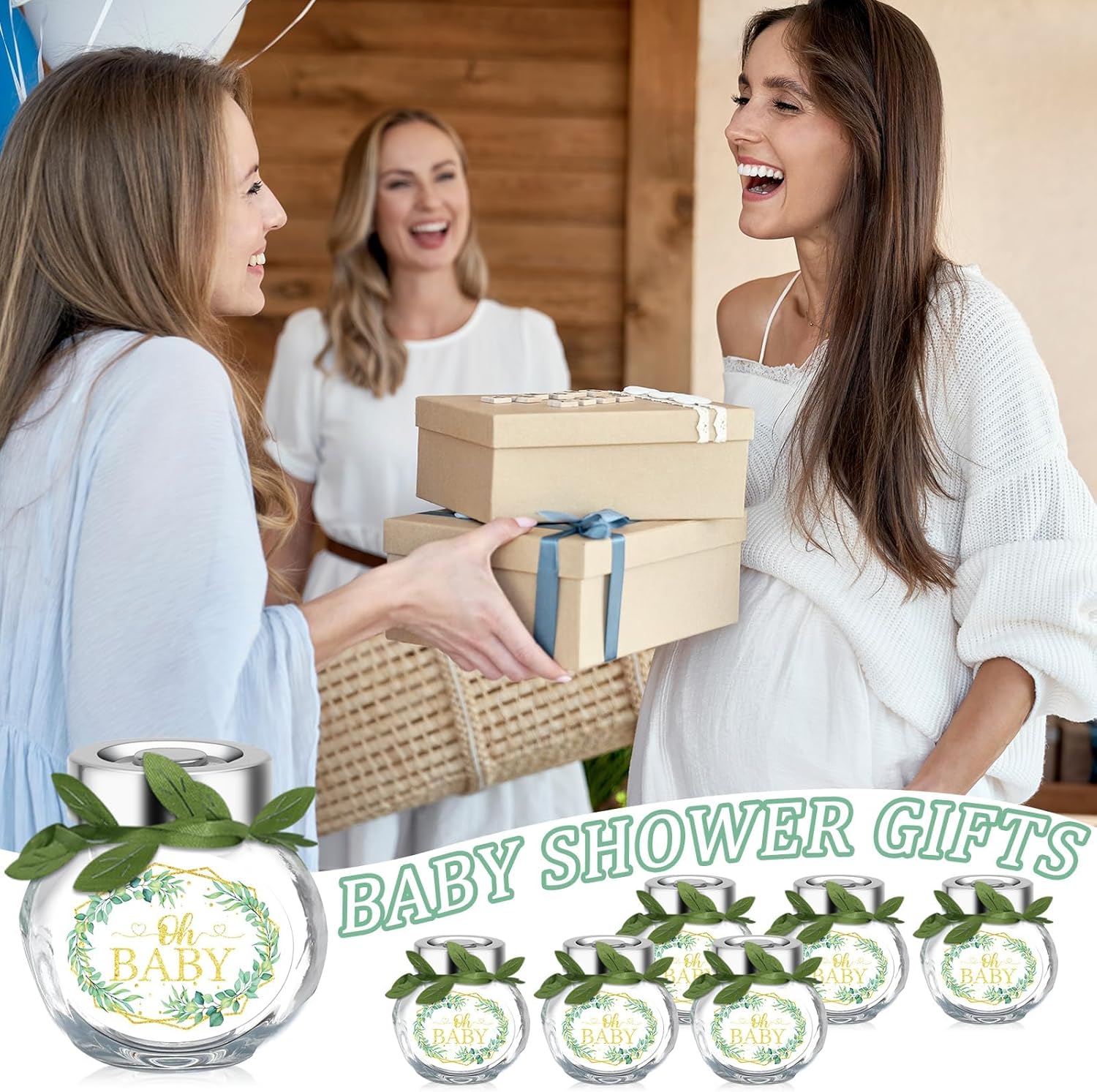 25 Pcs Mini Glass Jars With Lids Baby Shower Decor
