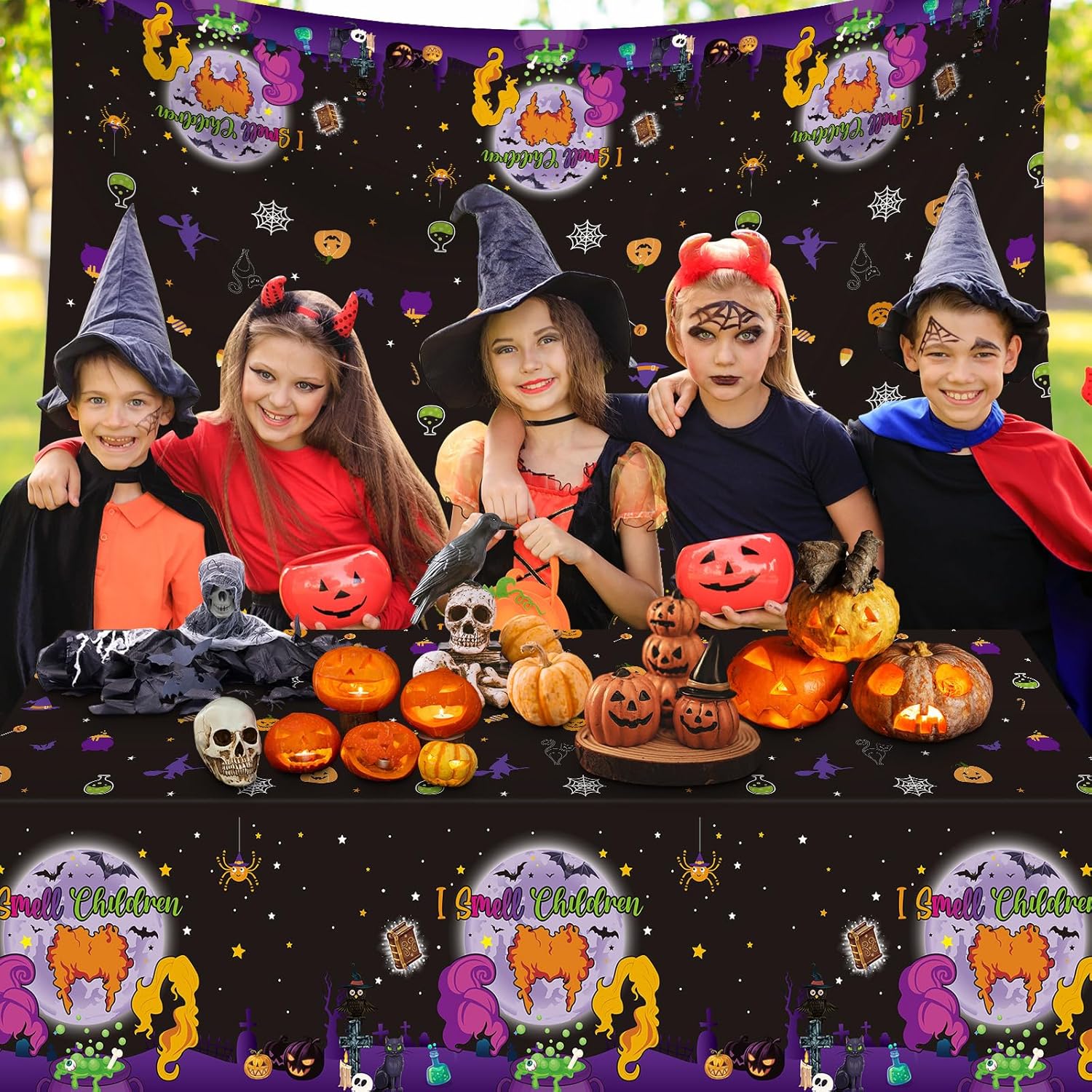 3 Pack Hocus Pocus Halloween Tablecloths 108x54 Inch