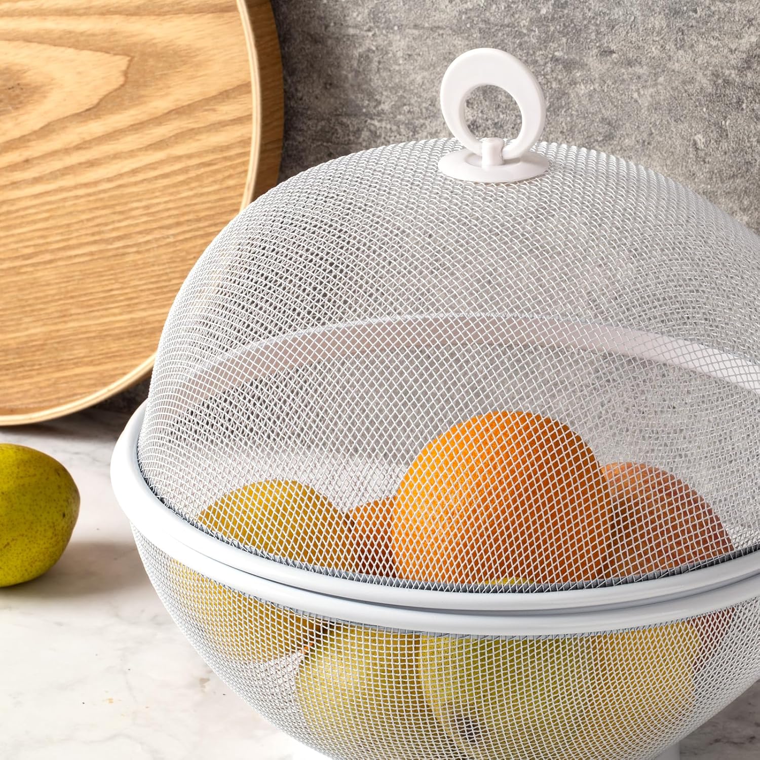 Toutrop 2Pcs Large Capacity Mesh Fruit Basket with Lid