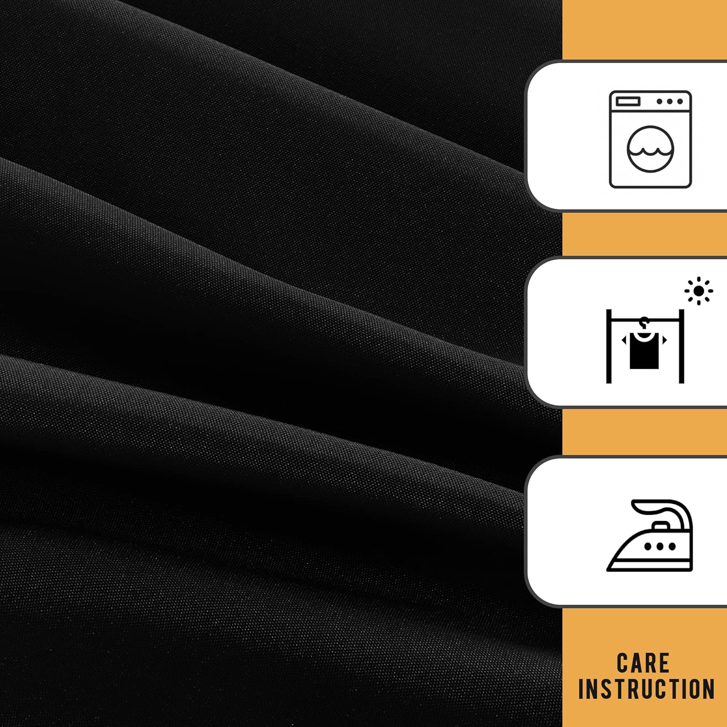 Obstal 2 Pack Black Tablecloths for 4 Foot Rectangular Tables