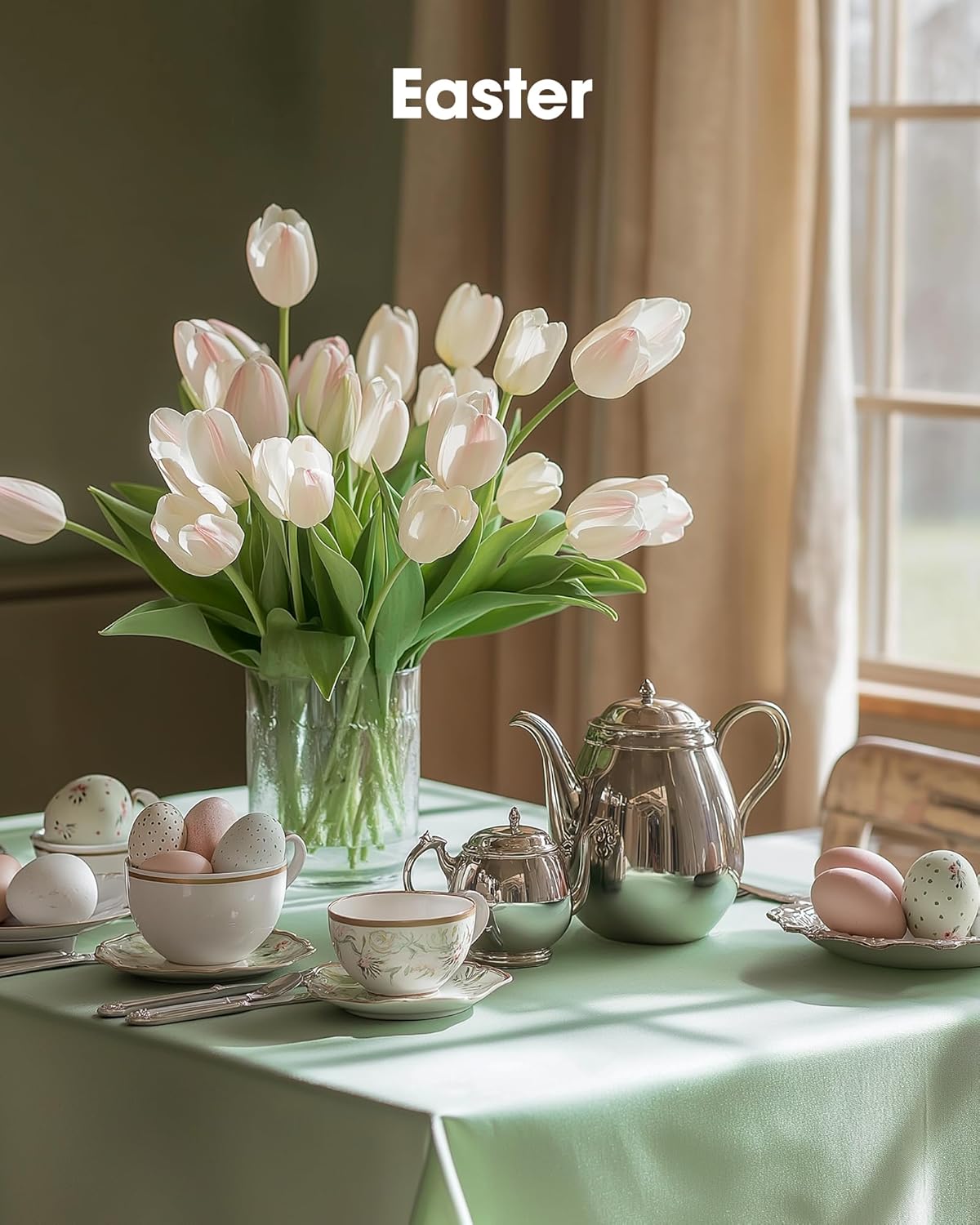 Pureegg 10 Pack 54x108 Inch Light Pastel Tablecloths