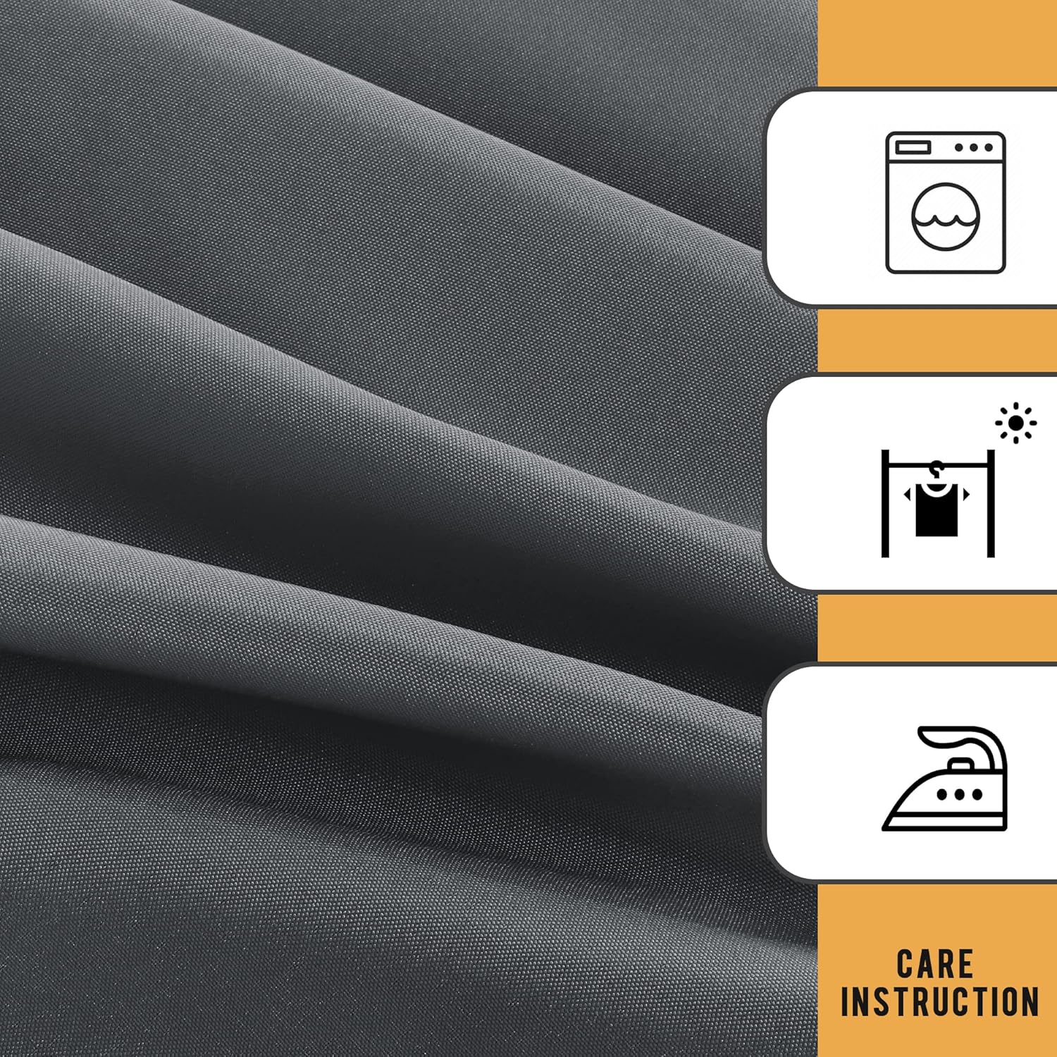 Obstal 2 Pack Tablecloths for 4 Foot Rectangular Tables - Dark Grey Water Resistant