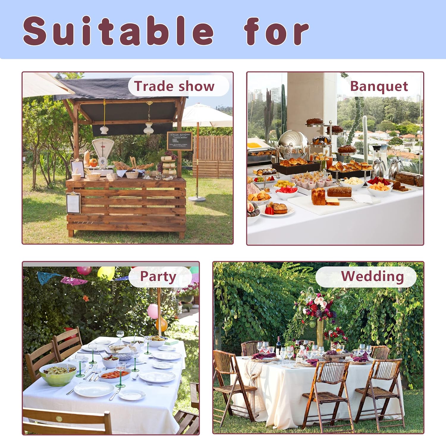 HolidayIdeas Fitted Taupe Table Covers 2 Pack