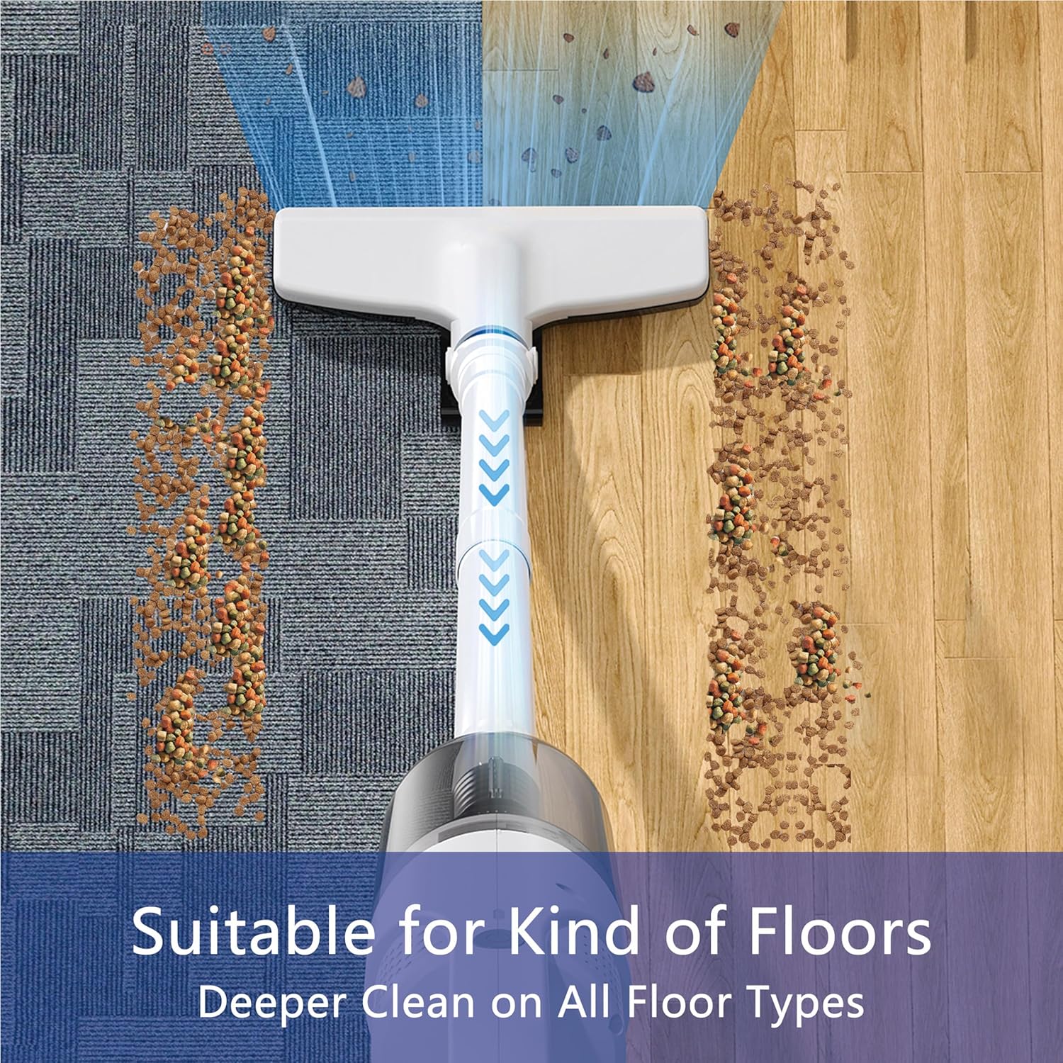 6-in-1 Lightweight Stick Vacuum Cleaner with 100W Motor