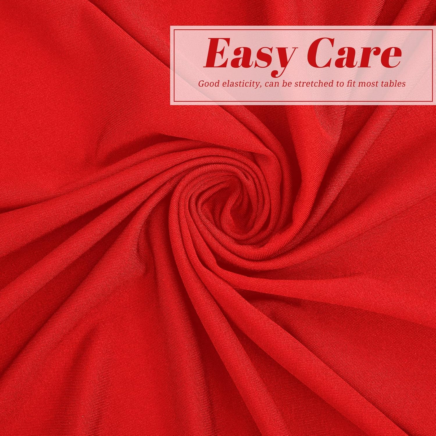 6 Pack Red Spandex Stretch Cocktail Table Covers for Round Tables
