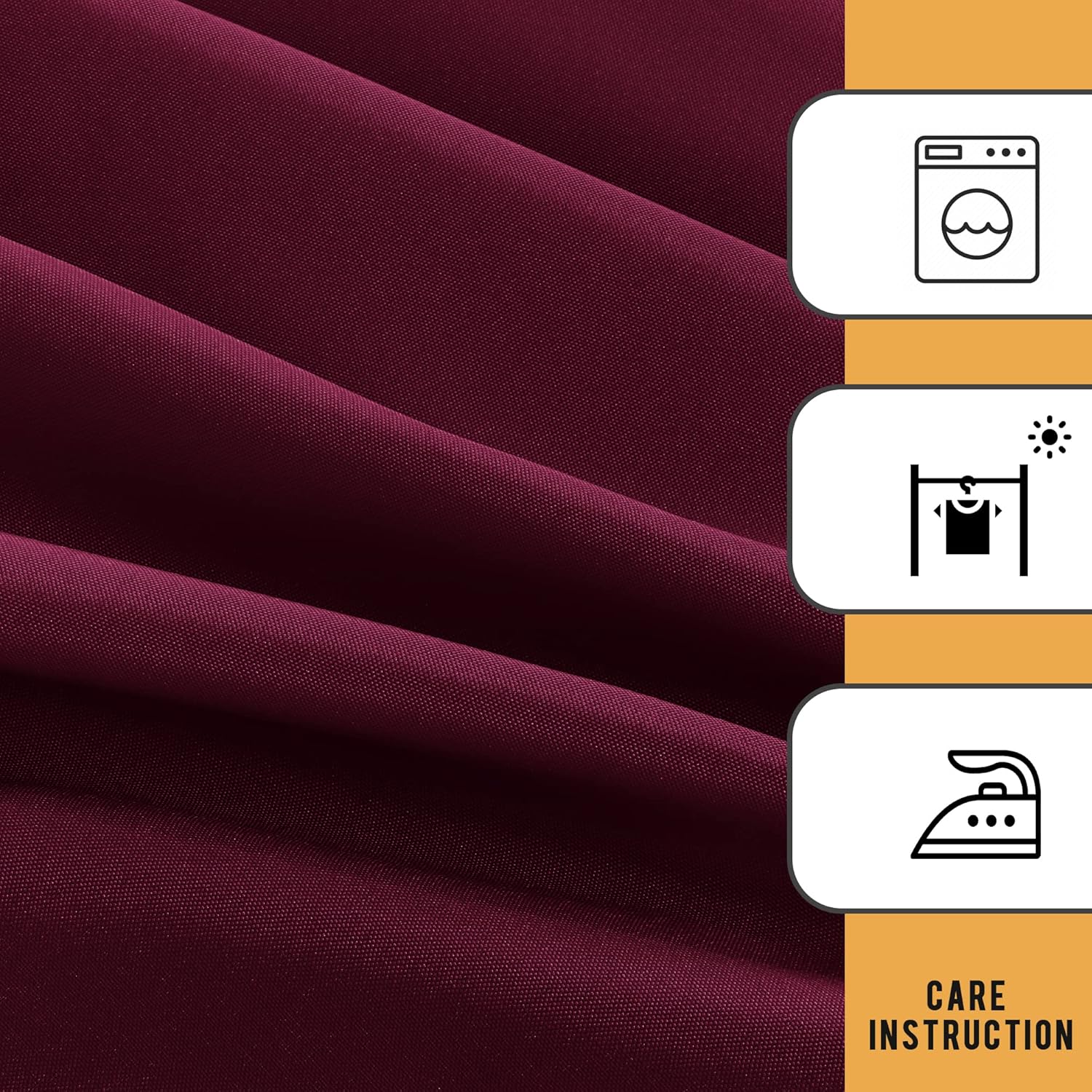 Obstal 2 Pack Fitted Table Covers for 6 Foot Tables - Burgundy
