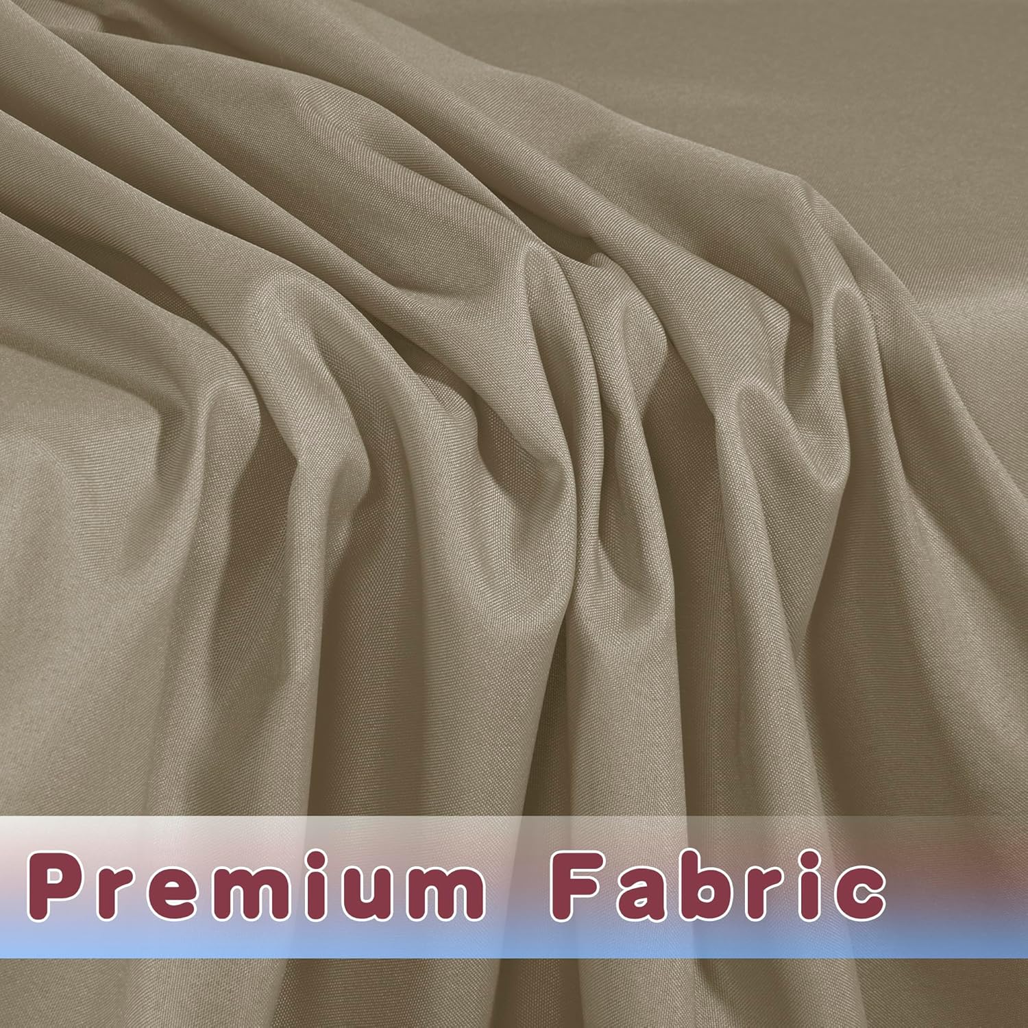 HolidayIdeas Fitted Taupe Table Covers 2 Pack
