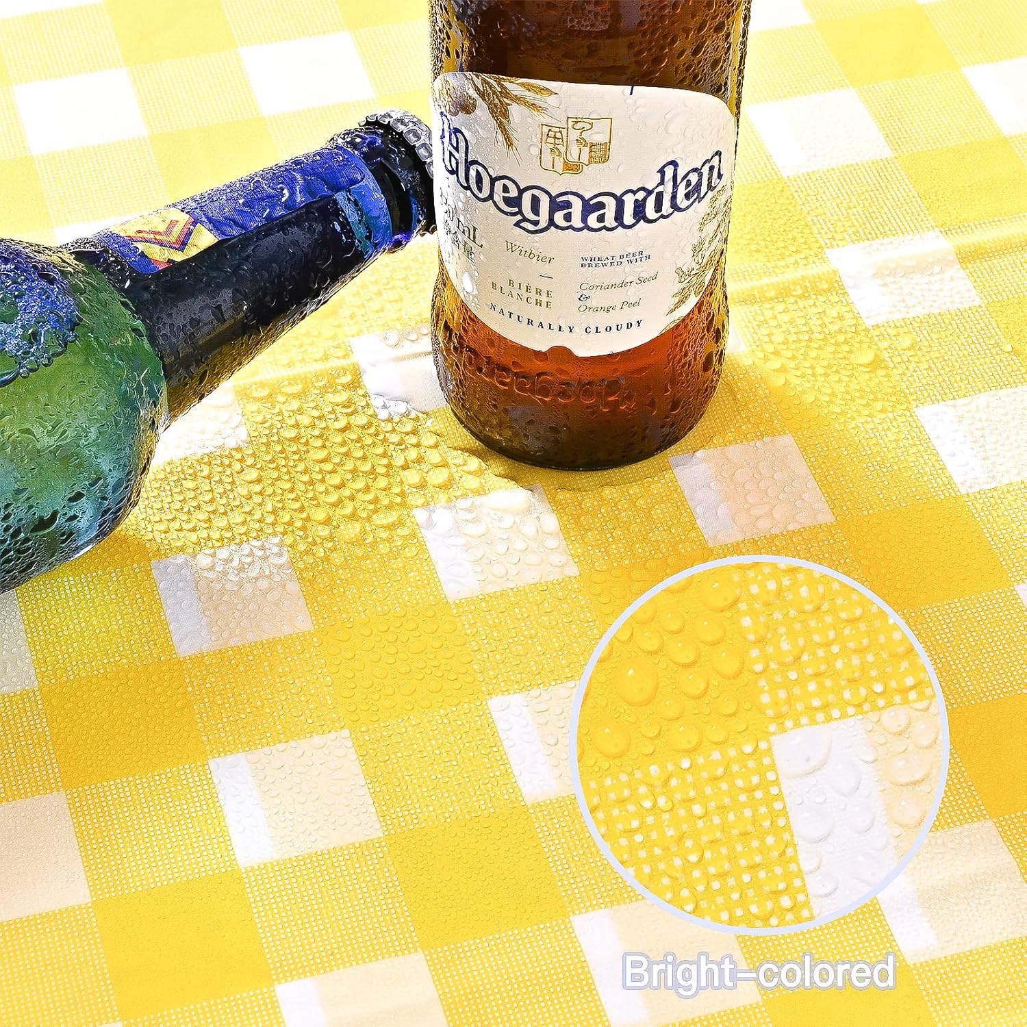 Vedran 2 Pack Yellow Gingham Tablecloths for Party Decorations