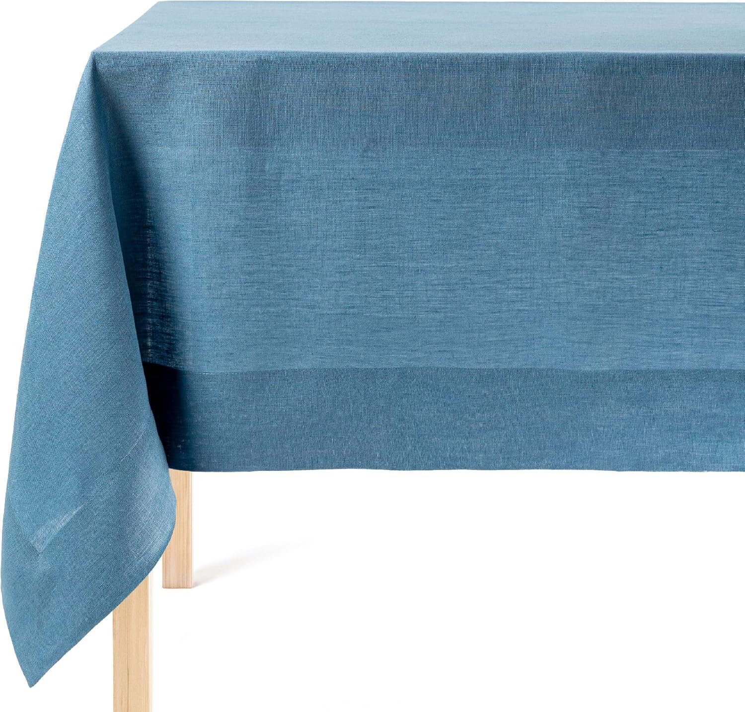 OverBack 100 Linen Woven Tablecloth - Blue 70x90